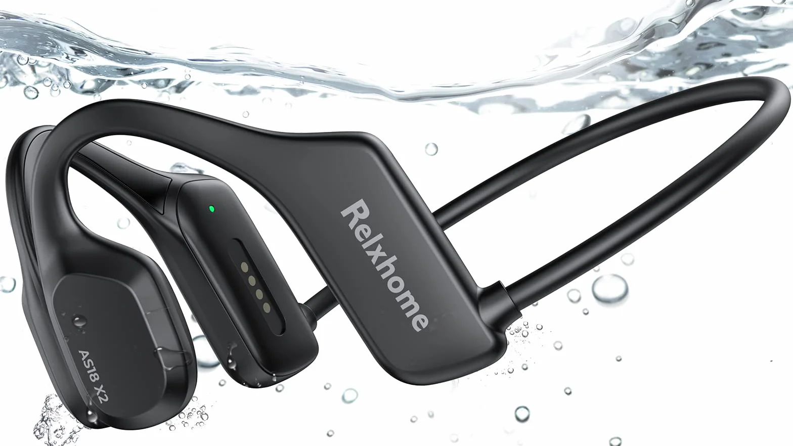 Casque Conduction Osseuse Bluetooth 5.2 Mémoire 16 Go IP68 Écouteur Natation Sport