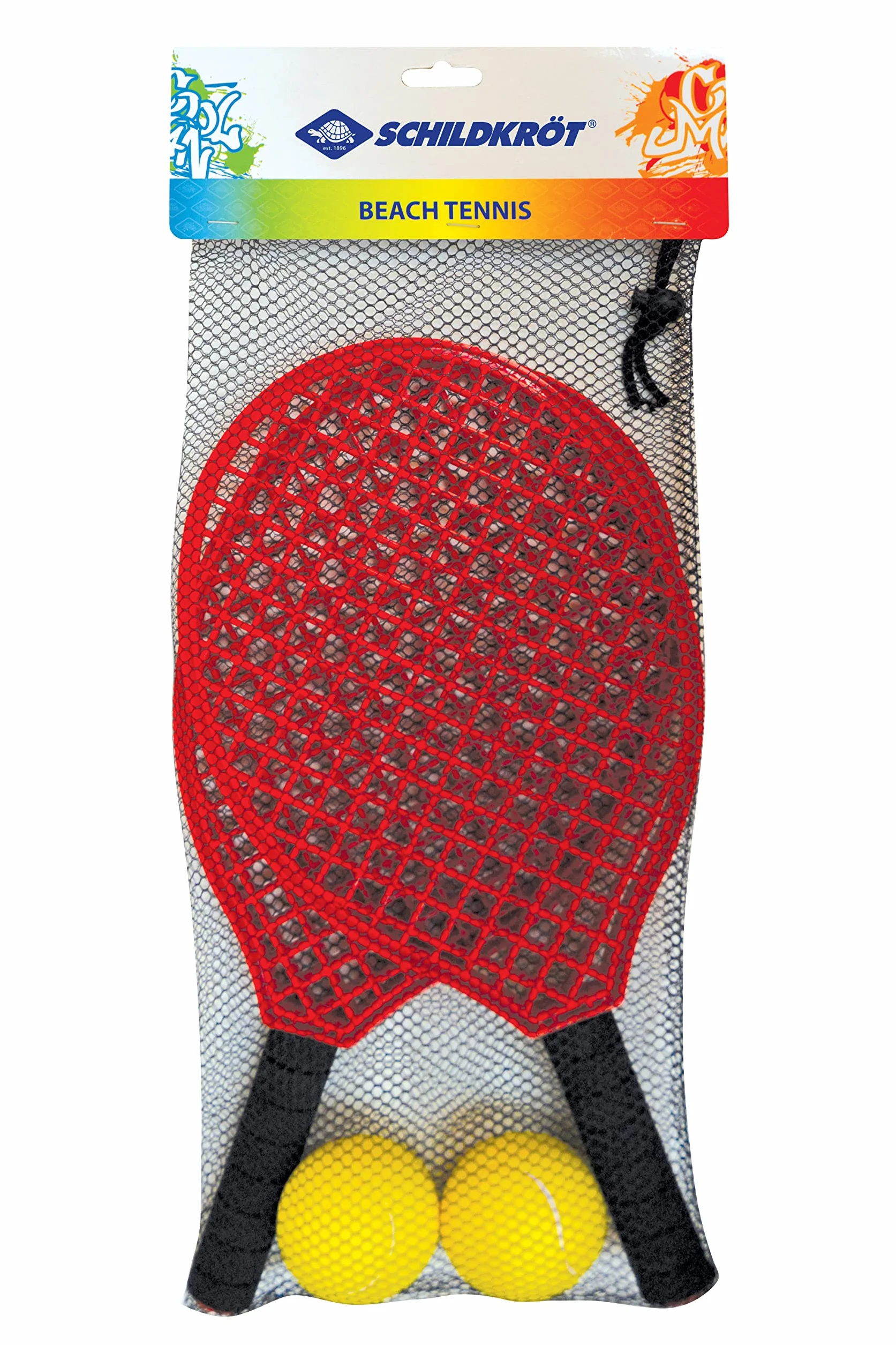 Schildkröt Set Beachtennis 2 Raquettes + 2 Ballons Plastique 395 mm x 200 mm Sac Filet