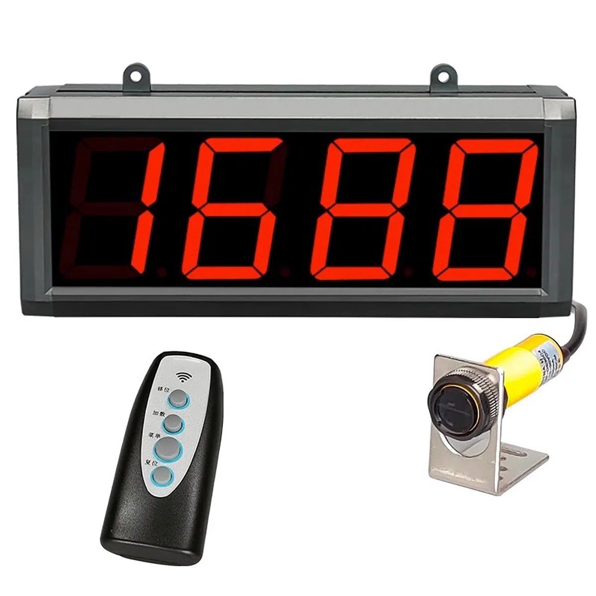 Compteur numérique électronique, totalisateur d'objets à sonde Unique avec télécommande, Affichage LED à 4 Chiffres jusqu'à 9999, adapté aux usines, ateliers, parkings, Bandes transporteuses, Lignes