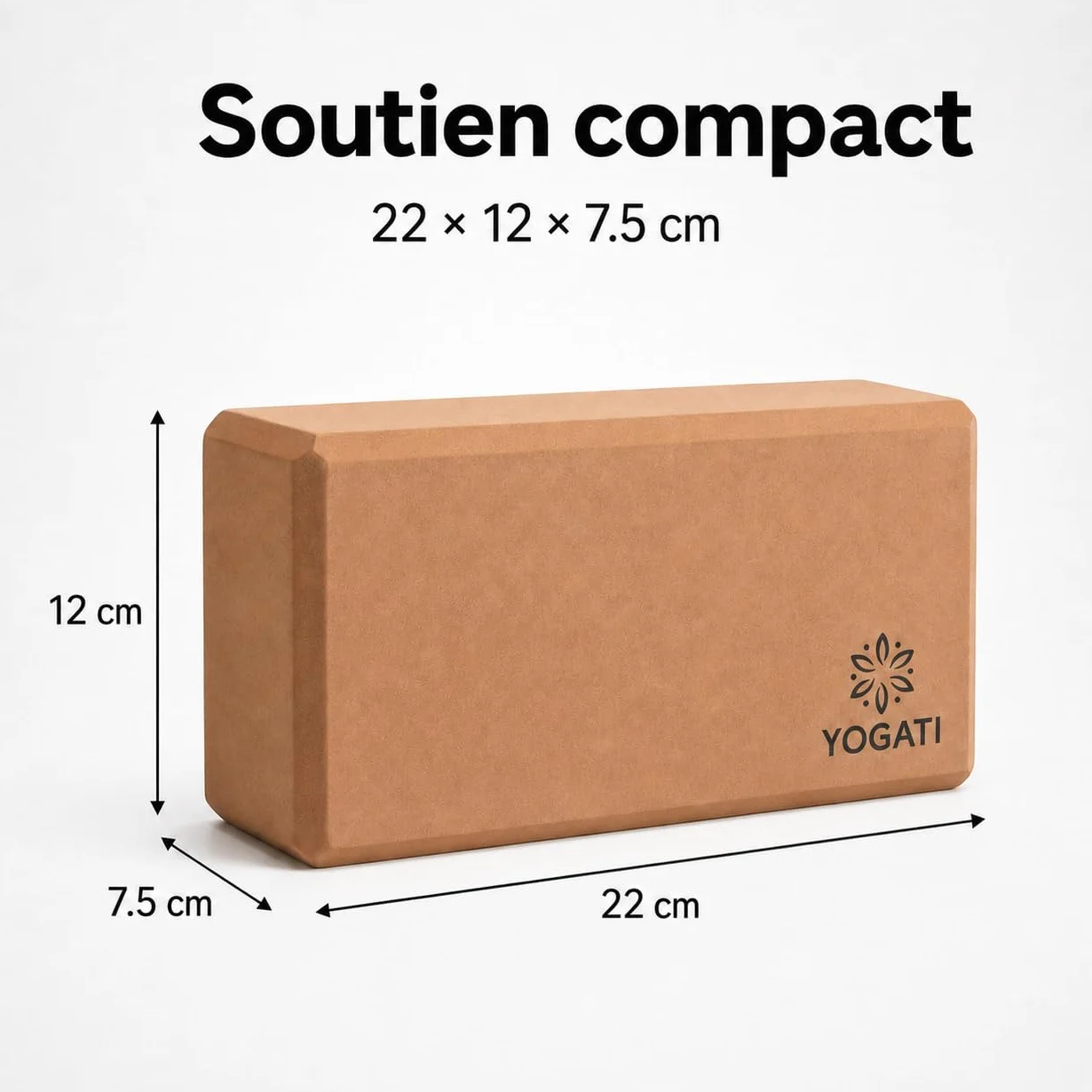 Blocs de Yoga en Mousse EVA lot de 2 Briques Dimensions 22 x 12 x 7.5 cm Antidérapant pour Pilates Fitness