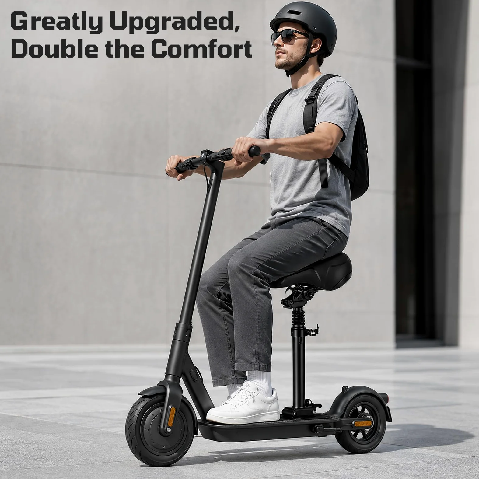 Siège Trottinette Électrique, Compatible avec Segway Ninebot F3/E3/E3Pro | Siège Pliable et Réglable en Hauteur pour Adultes Hauteur D'assise 45 à 65cm Amortisseur Portable avec Bandoulière