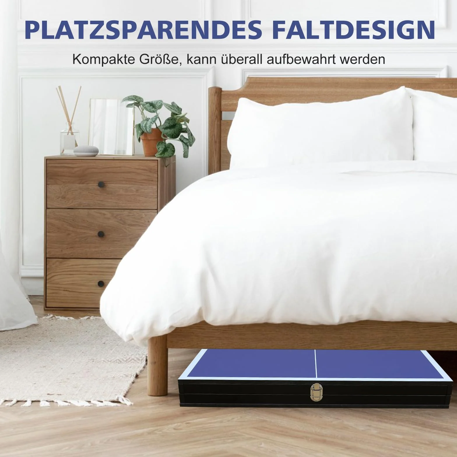 Table de ping-pong pliable 137 x 76 cm avec filet, raquettes et balles