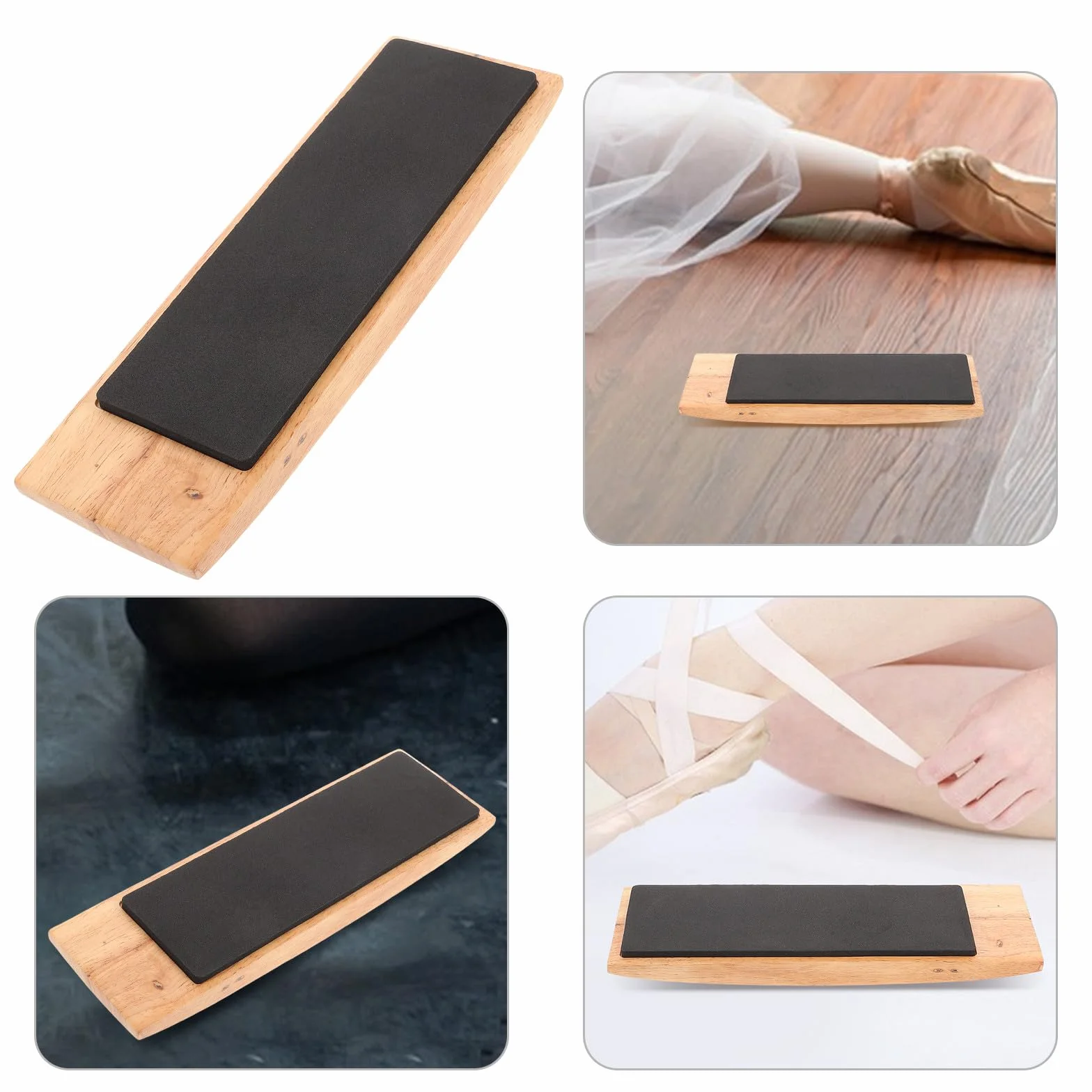 Planche à Pirouettes en Bois Réglable pour Ballet et Patinage Artistique, Disque Tournant d'Équilibre