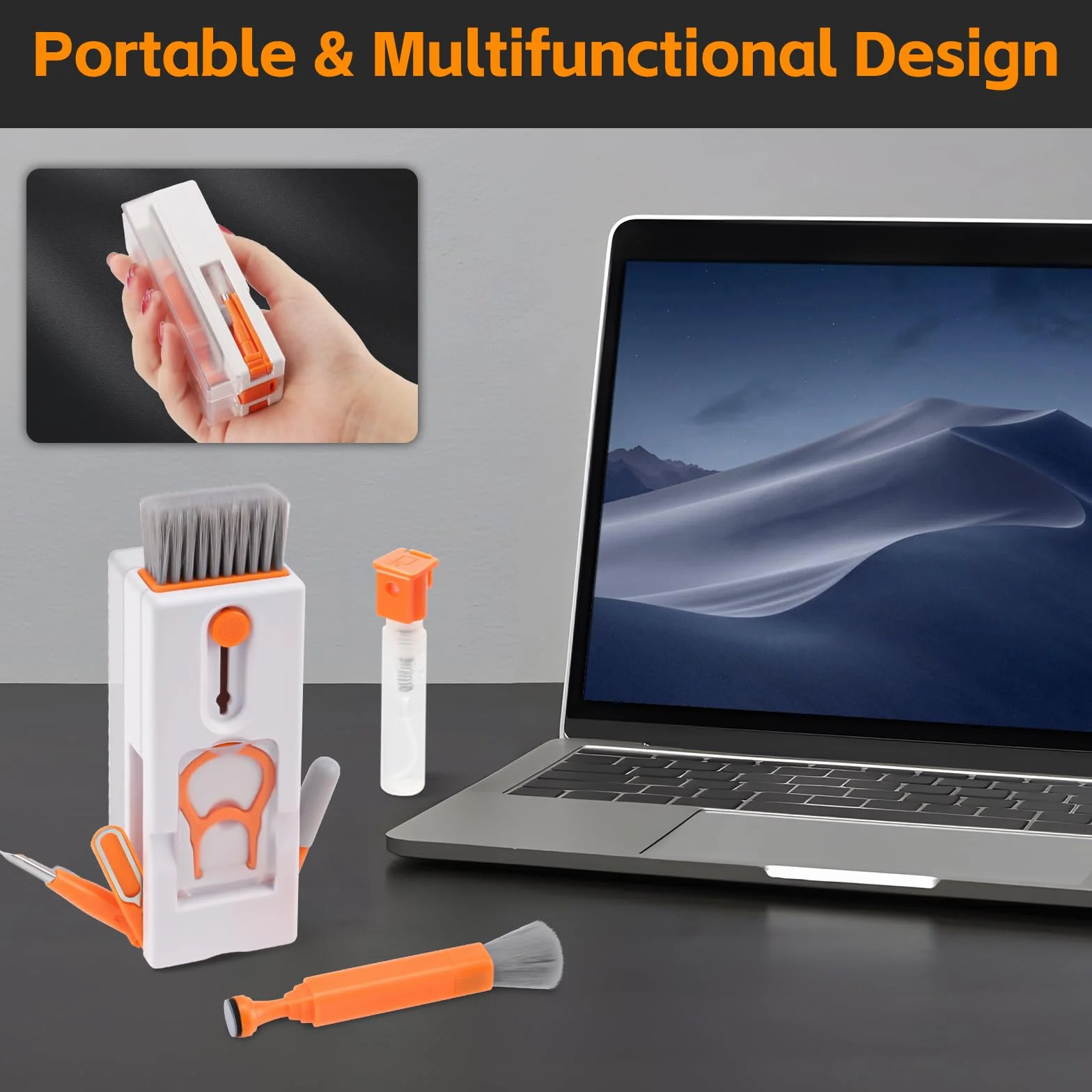 Alyvisun Kit Nettoyage Clavier 11 en 1 Multifonctionnel Brosse à Outils pour PC Tablette Téléphones Ordinateur