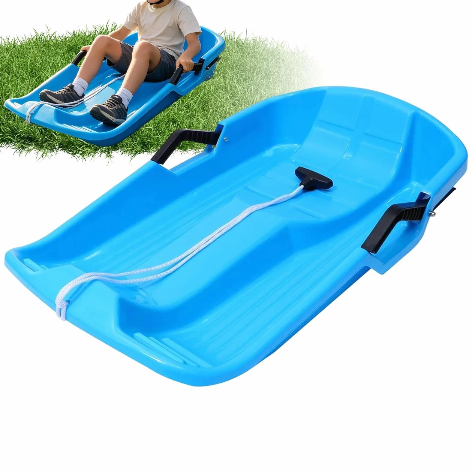 Luge De Neige Pour Toboggan Biplace Léger Et Portable Avec Corde De | Planche Luge Neige Hiver Pour Garçons Filles Extérieur Plage Sable Glace Pentes Toutes Saisons