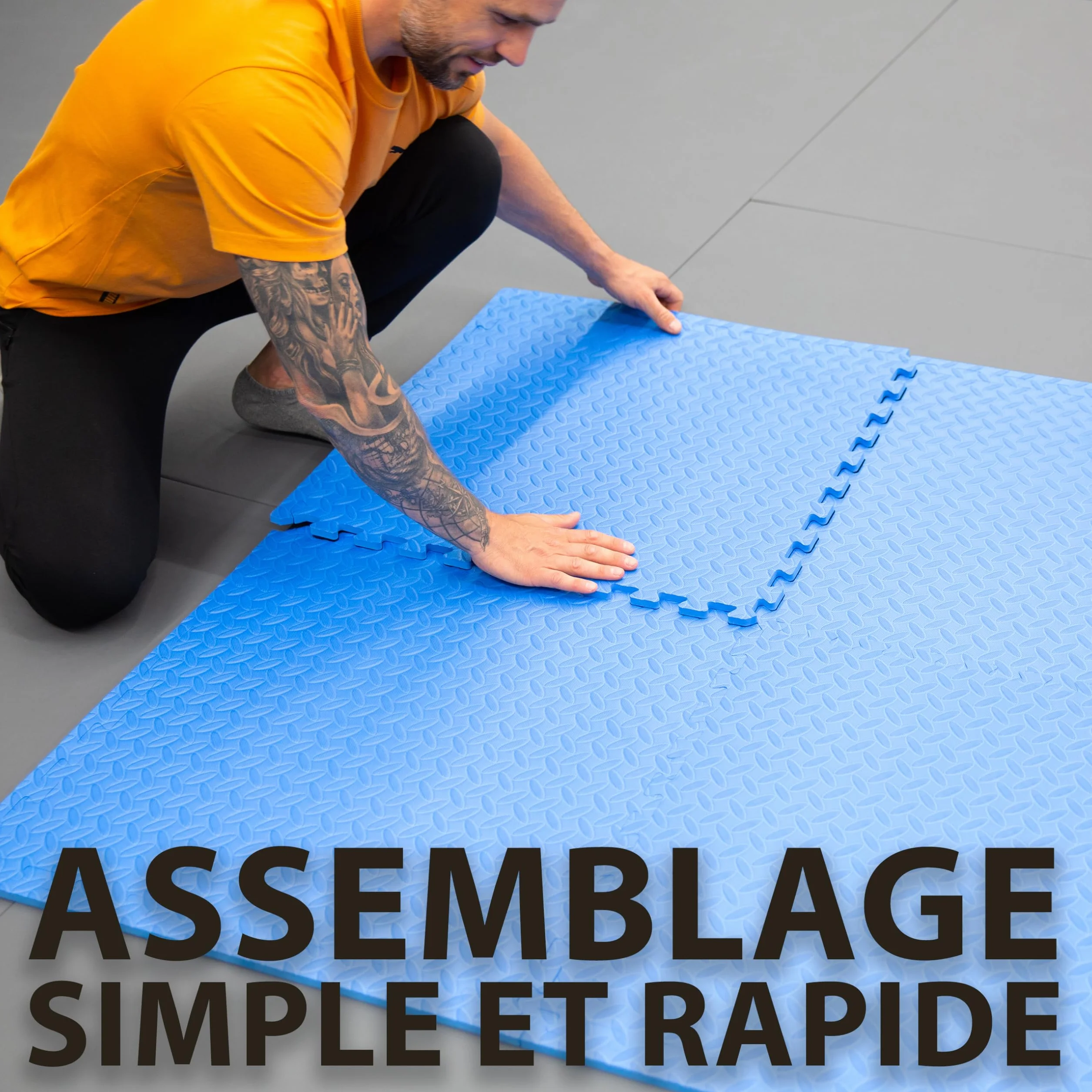 Tapis de sport Puzzle EVA 63x63x1 cm Protection Sol Garage Fitness