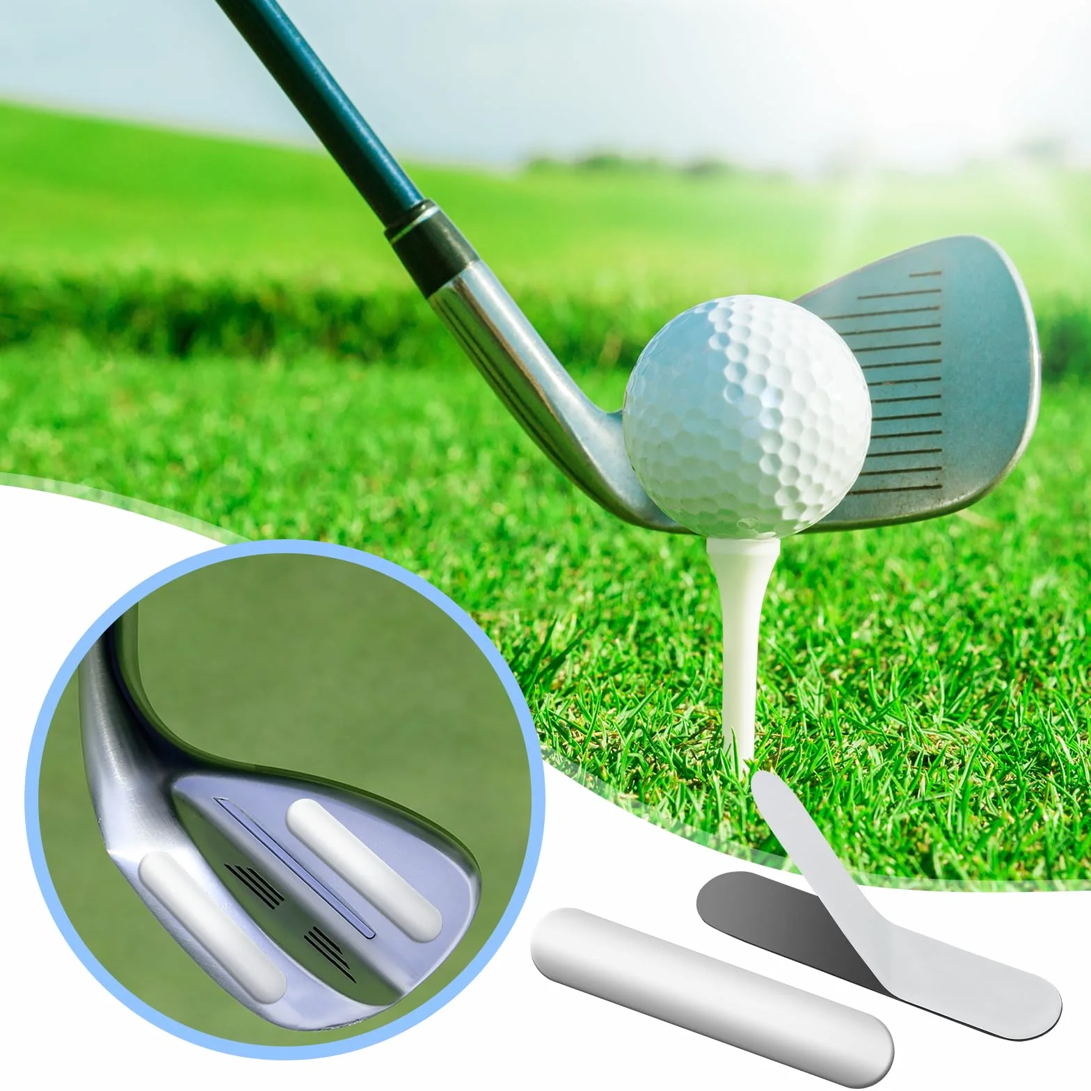 30Pcs Bande de Plomb adhésive Golf, Ruban adhésif lesté 1x5cm (Argent),pour Ajouter du Poids à Club de Golf Raquette de Tennis Paddle Pickleball – Boîte Transparente