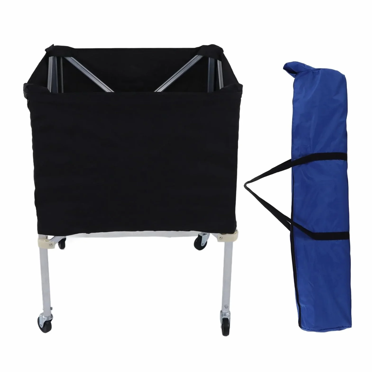 Chariot de rangement pliable et portable pour ballons de basket-ball, football, volley-ball