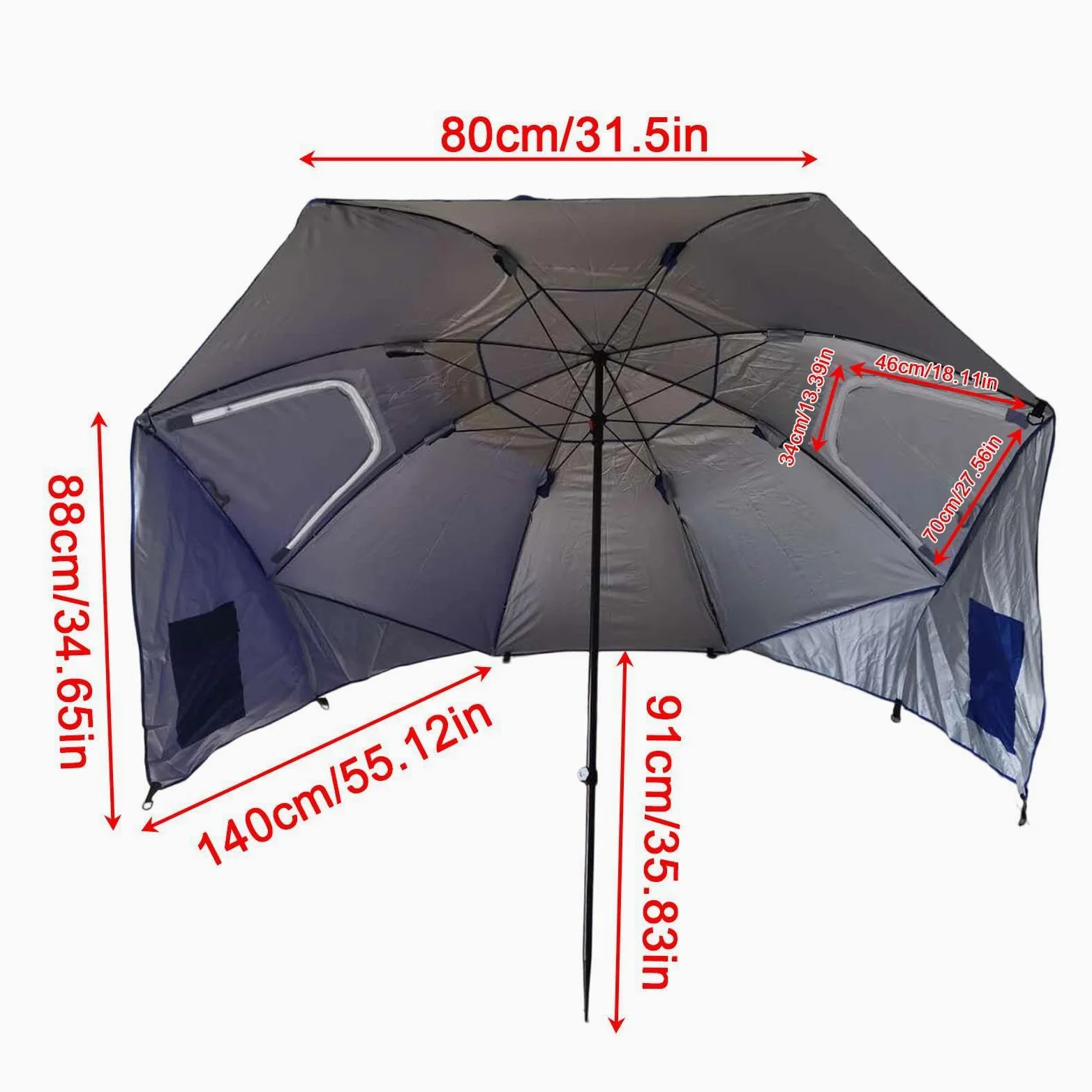 Parapluie de sport léger pliable avec protection UV | Parapluie de protection solaire pour sport, terrasse, piscine, camping, parc, jardin, femme et homme