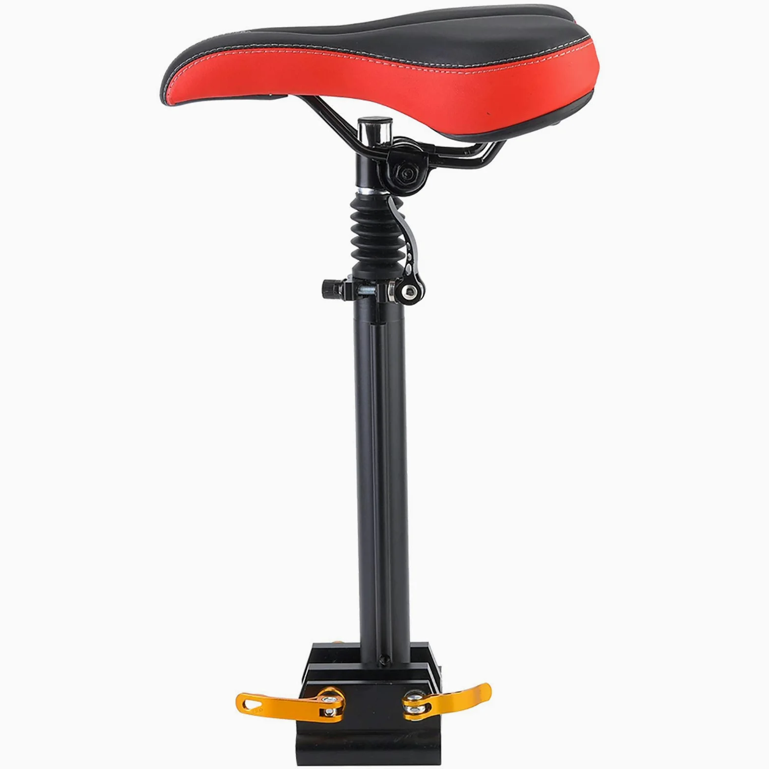 Dilwe Selle de Siège de Scooter électrique Réglable et Durable, Scooter M365 Confortable et Résistant aux Chocs pour la Plupart avec 15 à 20 Cm, adapté aux Routes Accidentées Noir Rouge