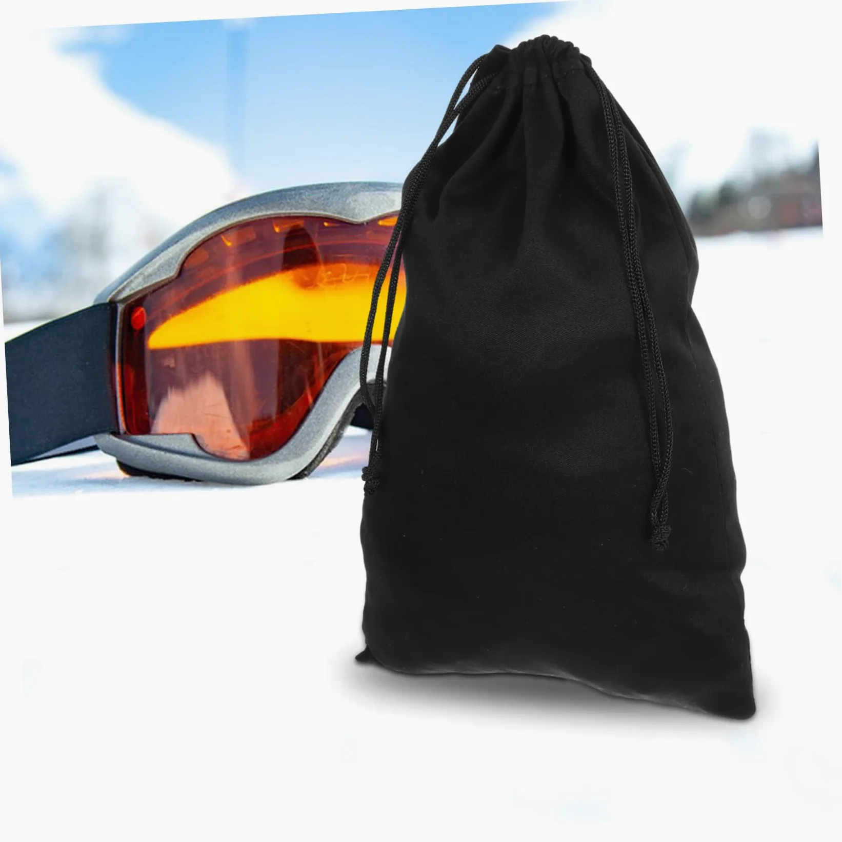 Mipcase 100pièces Pochette De Pour De Ski Microfibre Étui De Rangement Pratique Pour Masques De Neige Accessoire Et