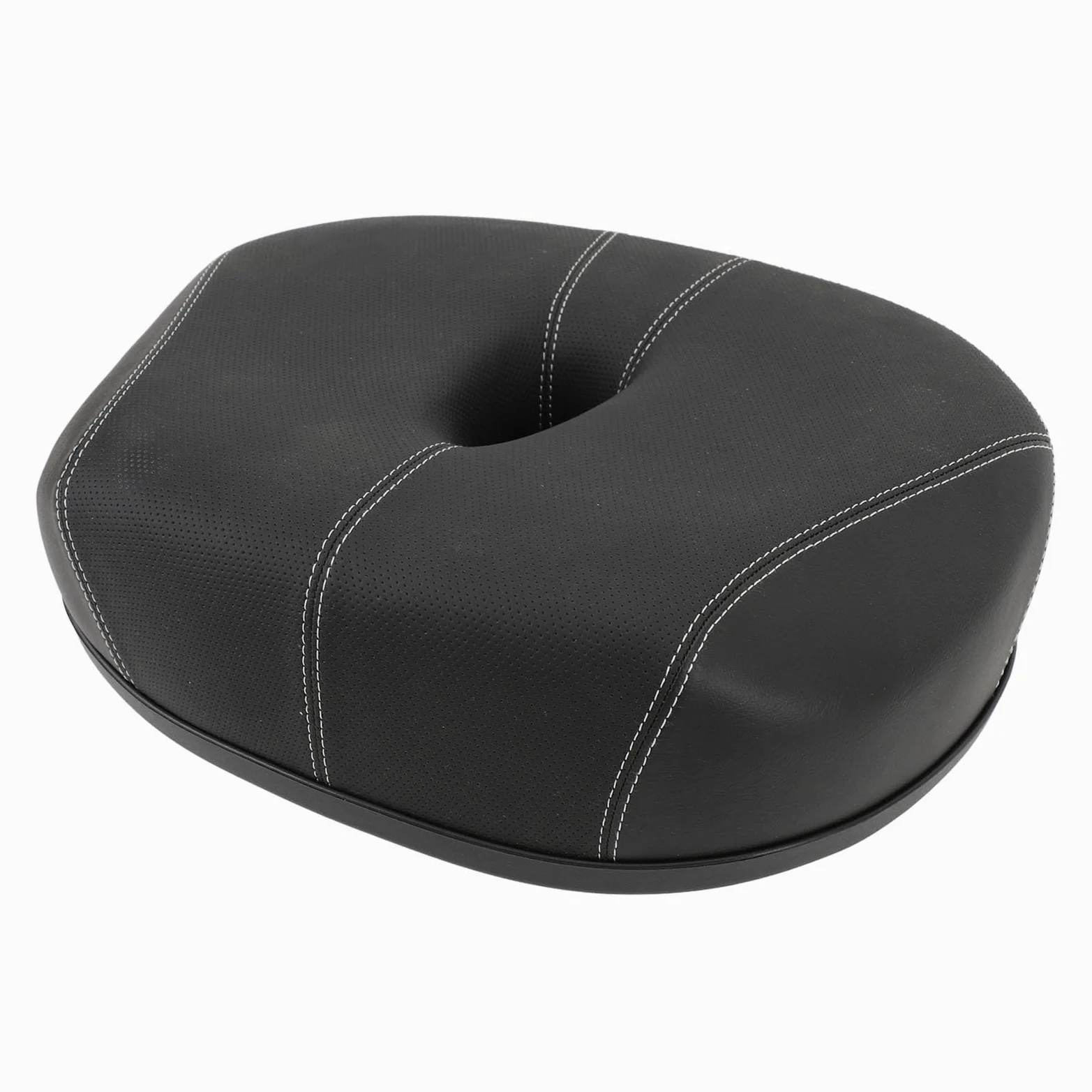 BuyWeek Selle de Vélo sans Nez, Selle Velo Confortable Amortisseur Épaississement Coussin de Siège Creux Respirant pour VTT Vélo de Route (Noir)