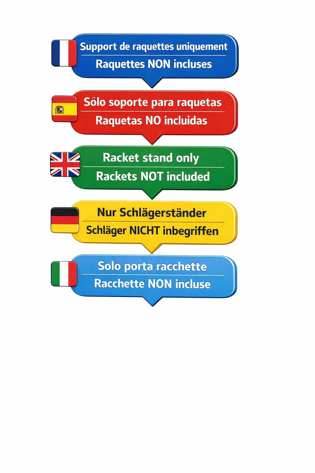 Support universel raquette tennis padel pickleball badminton plage