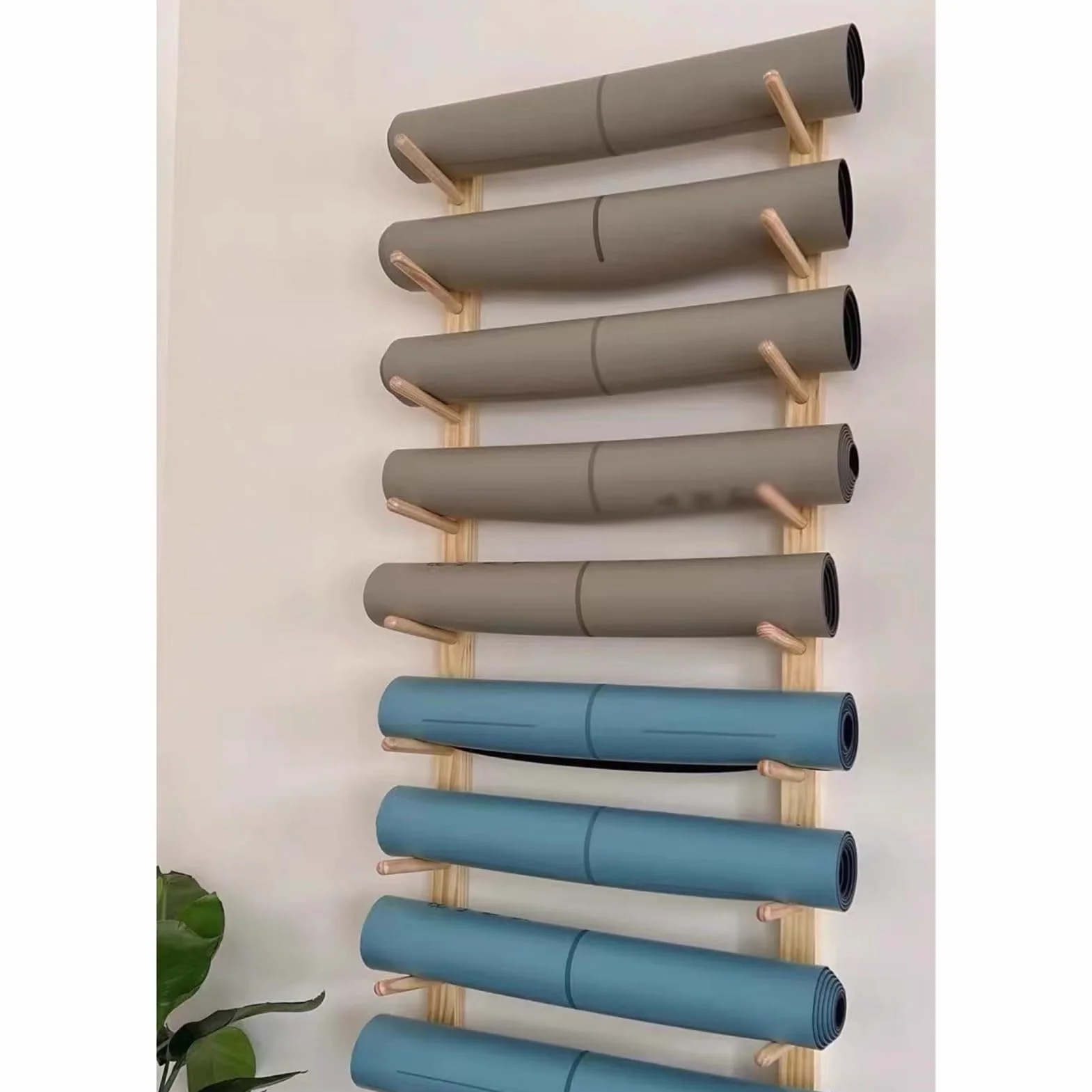 Support Mural de Rangement pour Tapis de Yoga, Organisateur de Gymnastique
