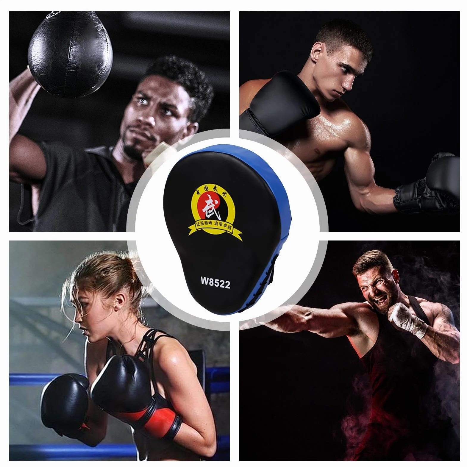 Paire de Pattes d'Entraînement de Boxe Réglable pour Fitness Salle Gym Maison Adultes