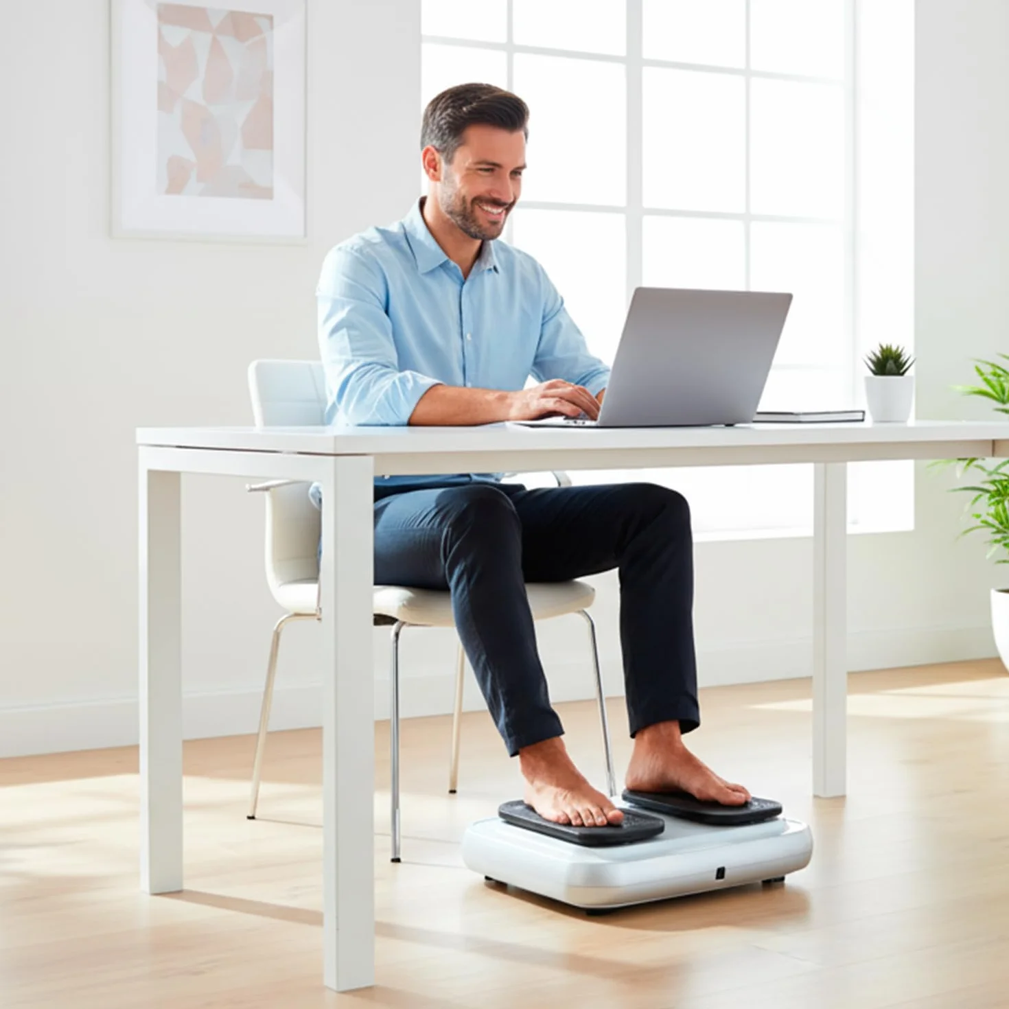 Bonplus Fit Legs Appareil d'exercice pour les pieds et les jambes à intensité réglable avec télécommande