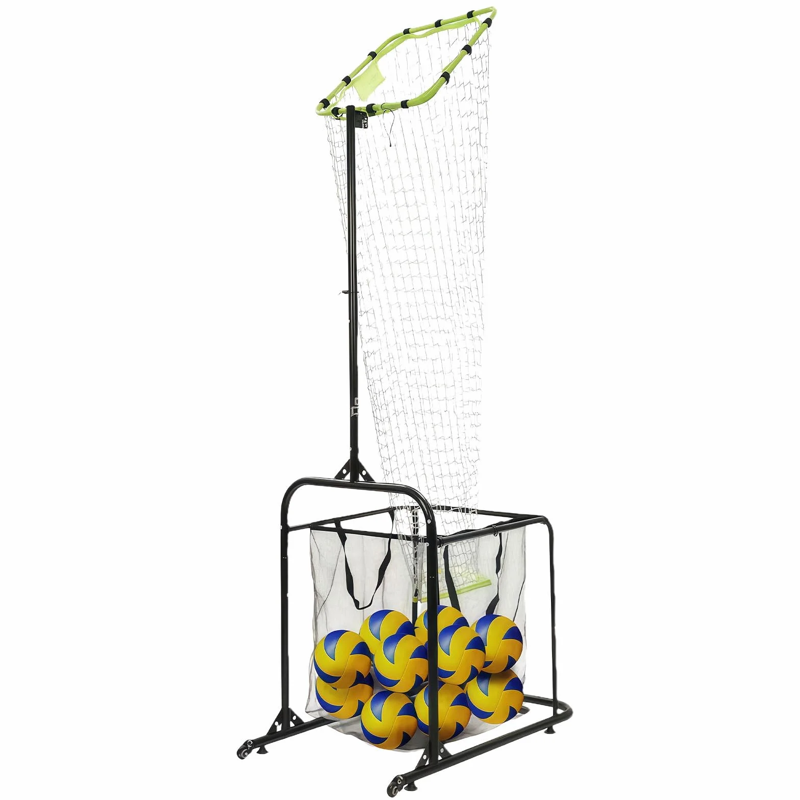 Filet d'entraînement pour passeur de volley-ball avec sac de récupération, cible pour service, smash et passe