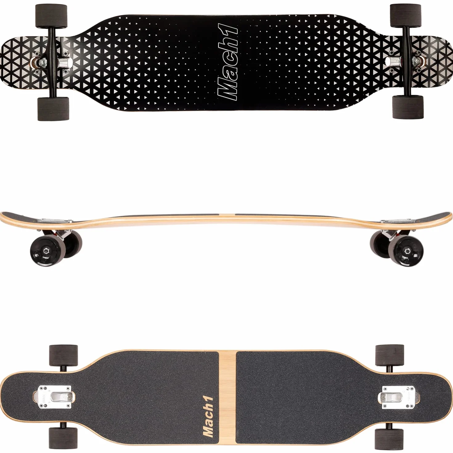 FunTomia Longboard Camber Drop Through Cruiser Freeride Flex1 roulement à billes Mach1 céramique outil en T