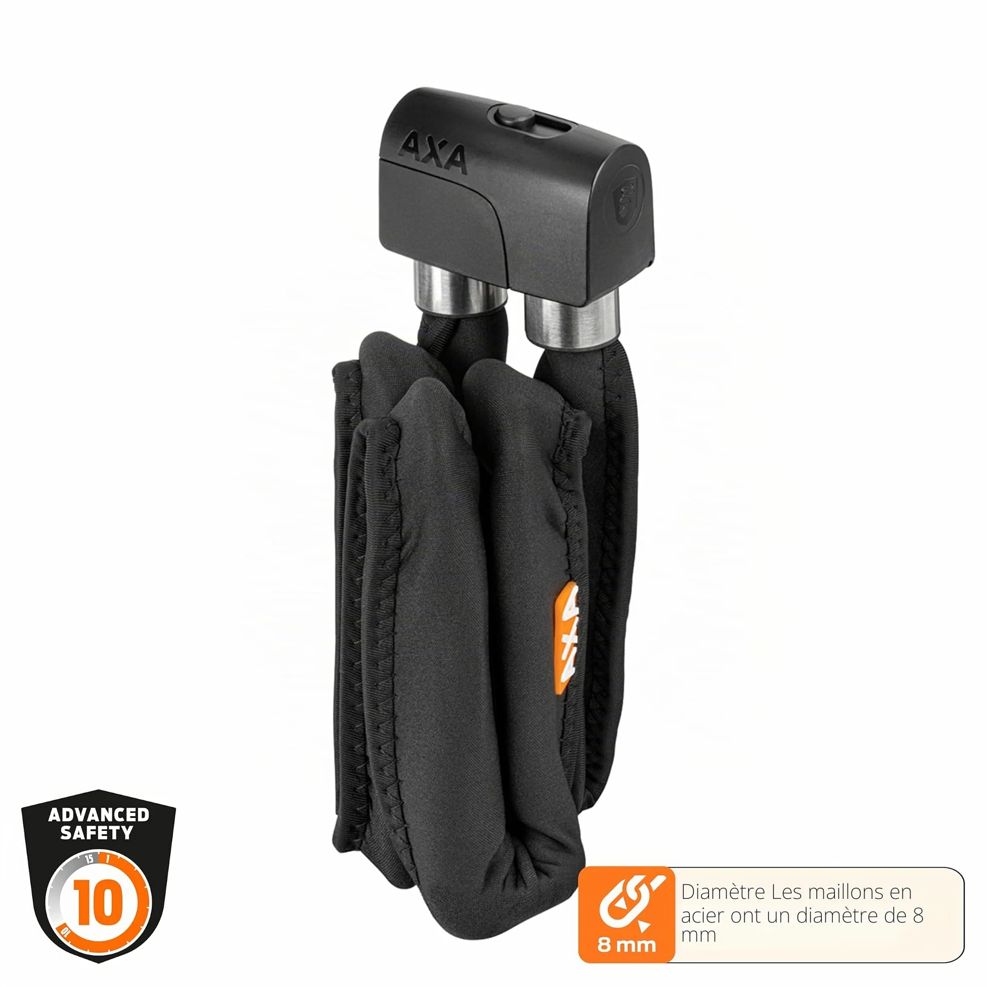AXA Foldable 8-130 – Antivol Pliable pour vélo – Longueur : 130 cm