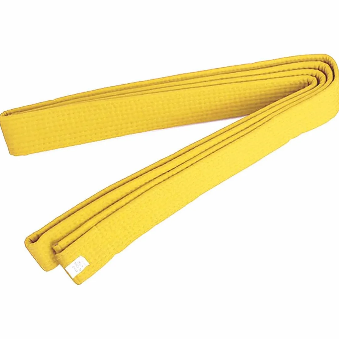 Ceinture de Taekwondo Jaune 220 cm pour Enfants Adultes, Judo Karaté Arts Martiaux
