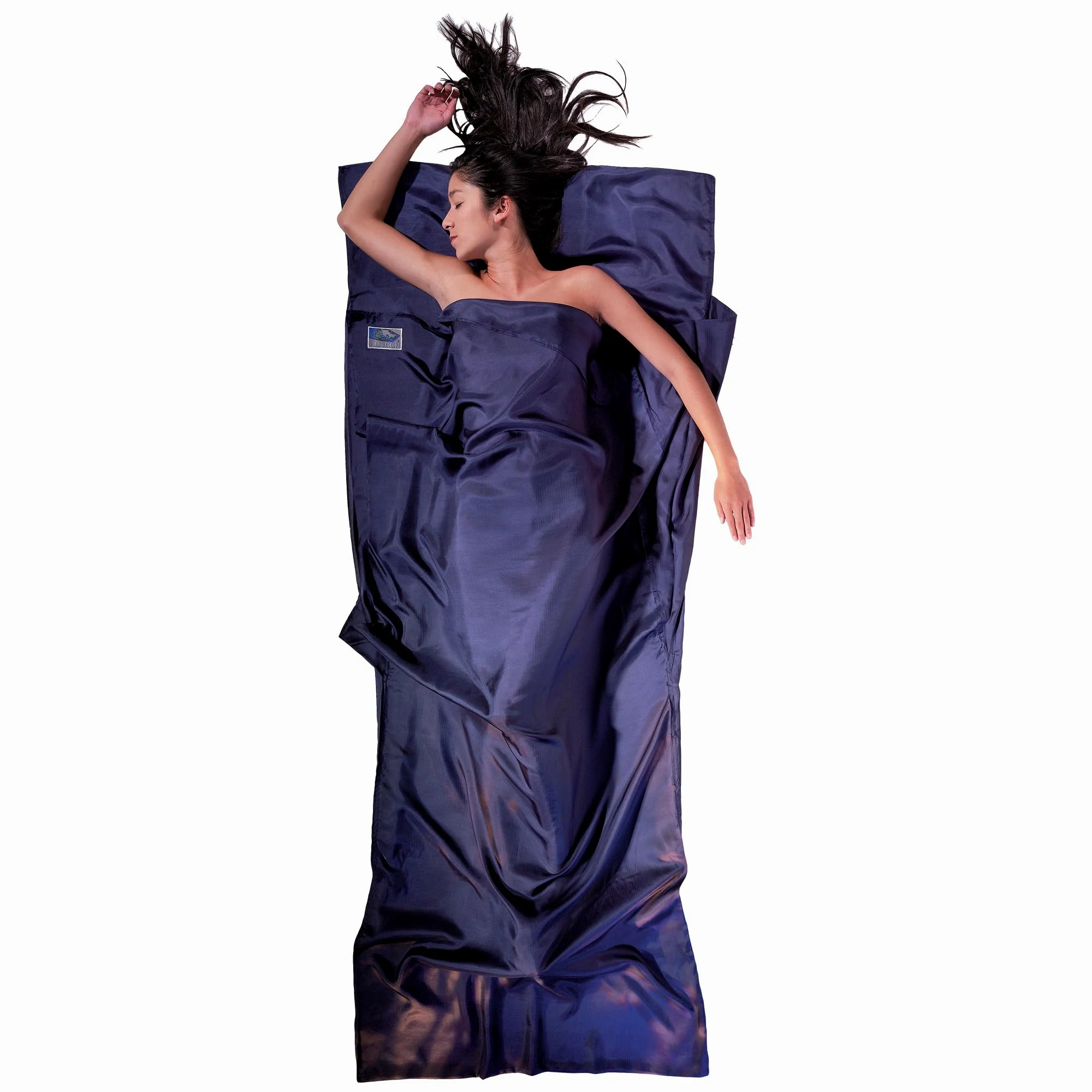 COCOON Drap de Sac Rectangulaire ST24-RS 100% Soie Ripstop Coloris Bleu