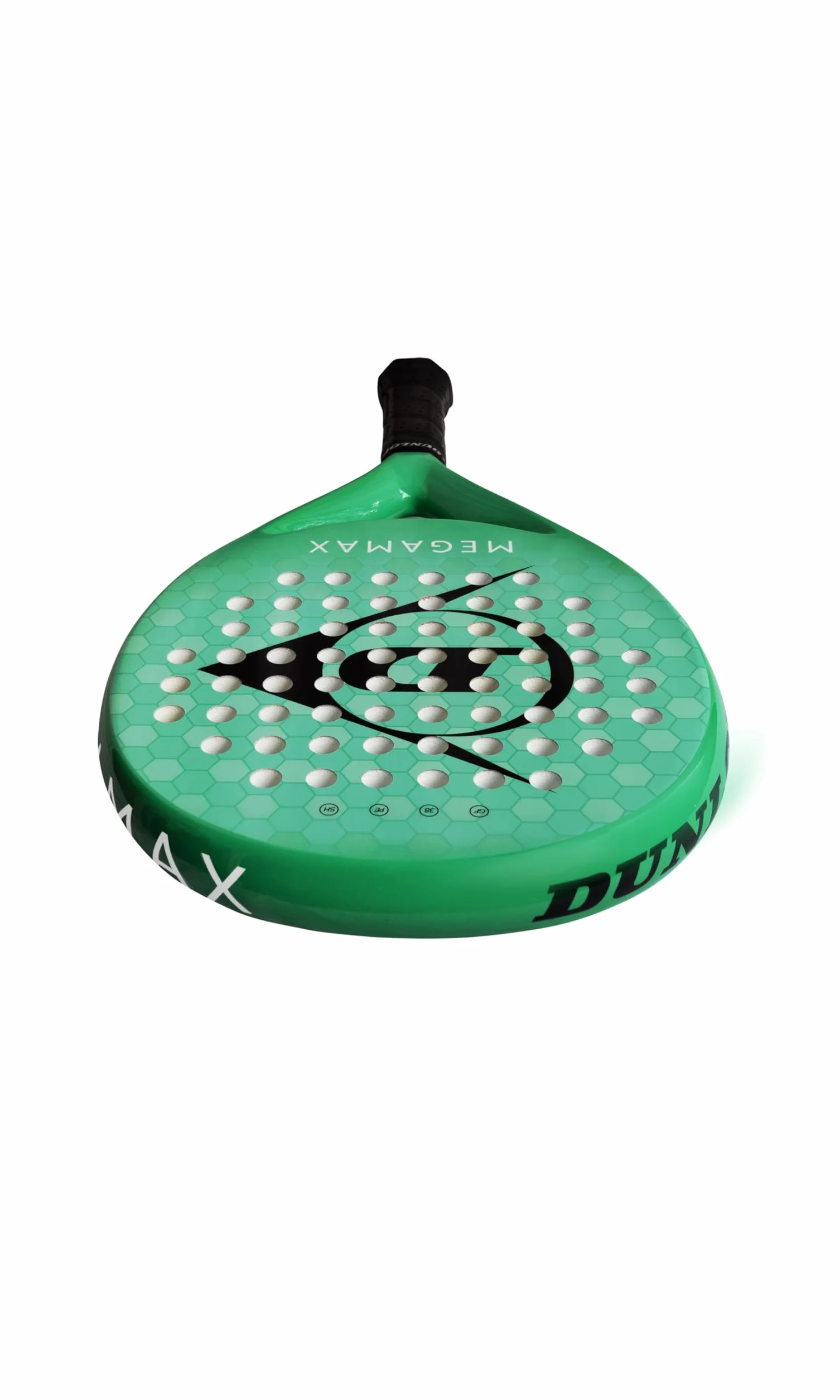 Raquette de Padel DUNLOP Megamax Argent Noir Vert Graphite Pro EVA