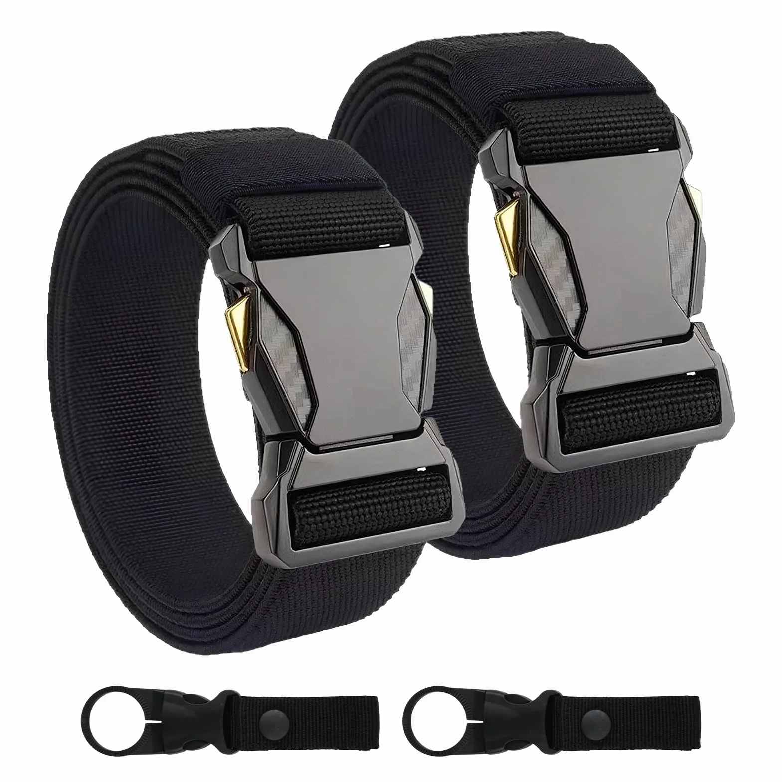 Ceinture Tactique Dégagement Rapide Boucle Métal 3,8 x 120cm Ajustable Pompier Gendarmerie
