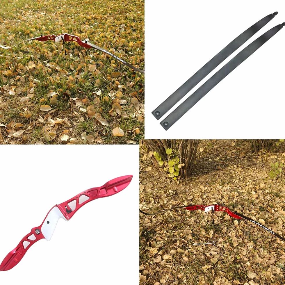Arc Recourbé Takedown 66" 24-36 lbs Riser Alliage Aluminium Flèches Carbone Longbow Set Chasse