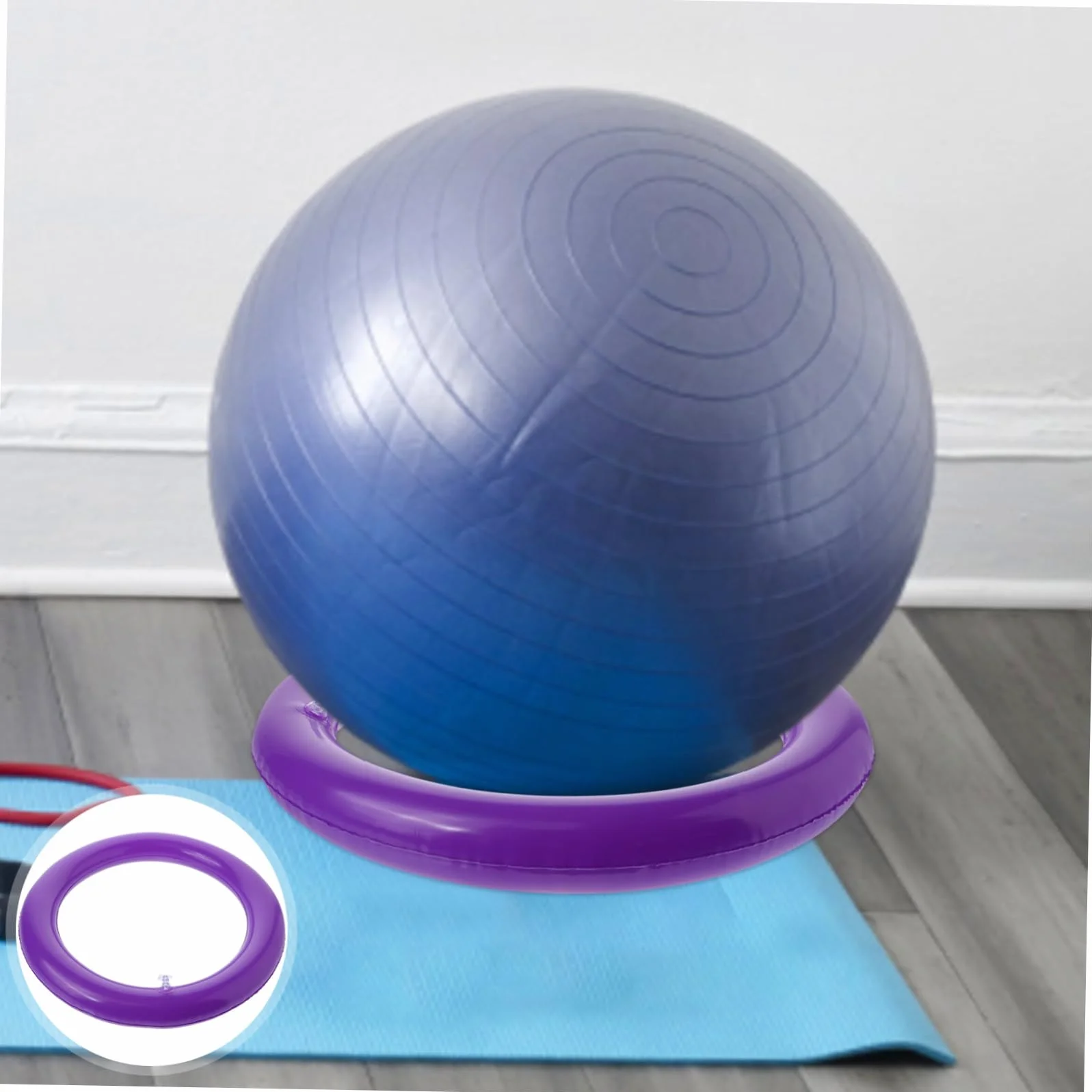 UPKOCH Base de Balle de Yoga Stable avec Anneau Fixe Antidérapant pour Ballon Gym Support Portable