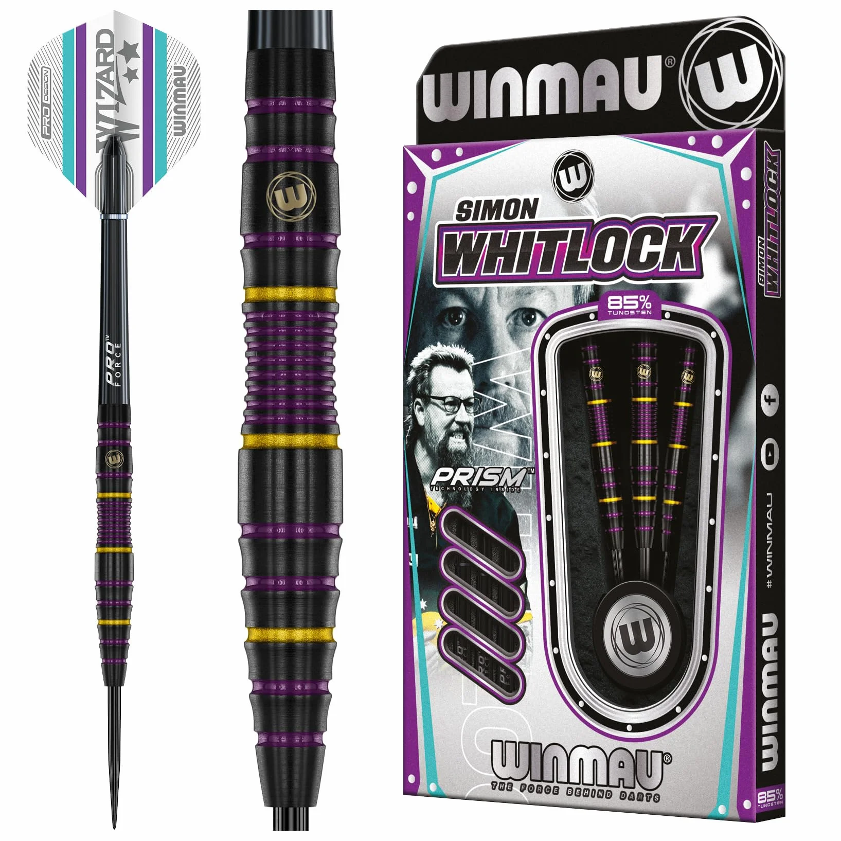 WINMAU Pro Series 85% Dart Set with Flights and Shafts Simon Whitlock