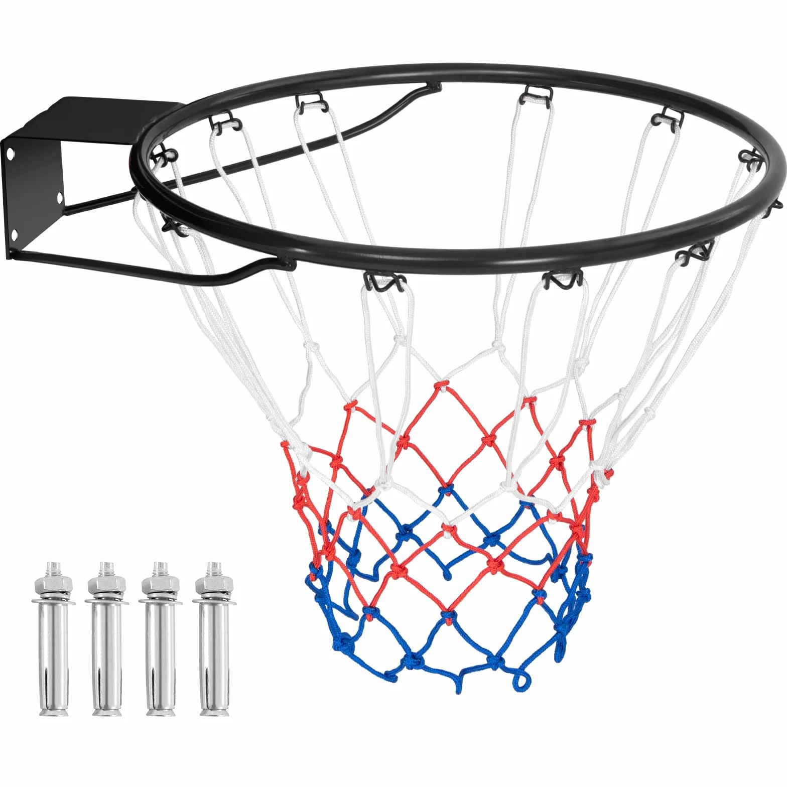 COSTWAY Panier de Basket Anneau Suspendu avec Filet, Jante Murale Universelle Intérieur Extérieur