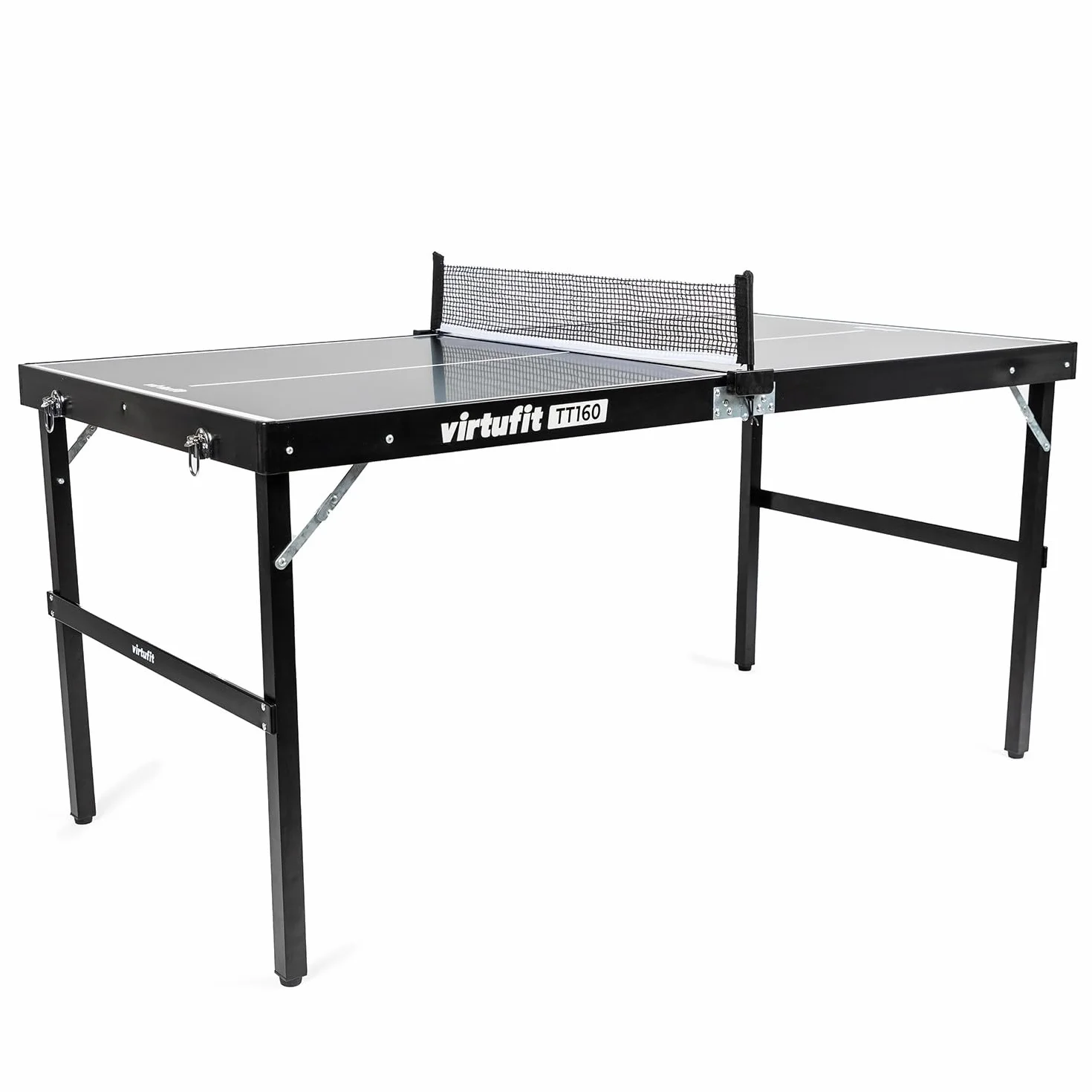 VirtuFit Mini Table de Ping-Pong TT160 - Avec 2 raquettes et 3 balles - Table de ping-pong - Filet inclus