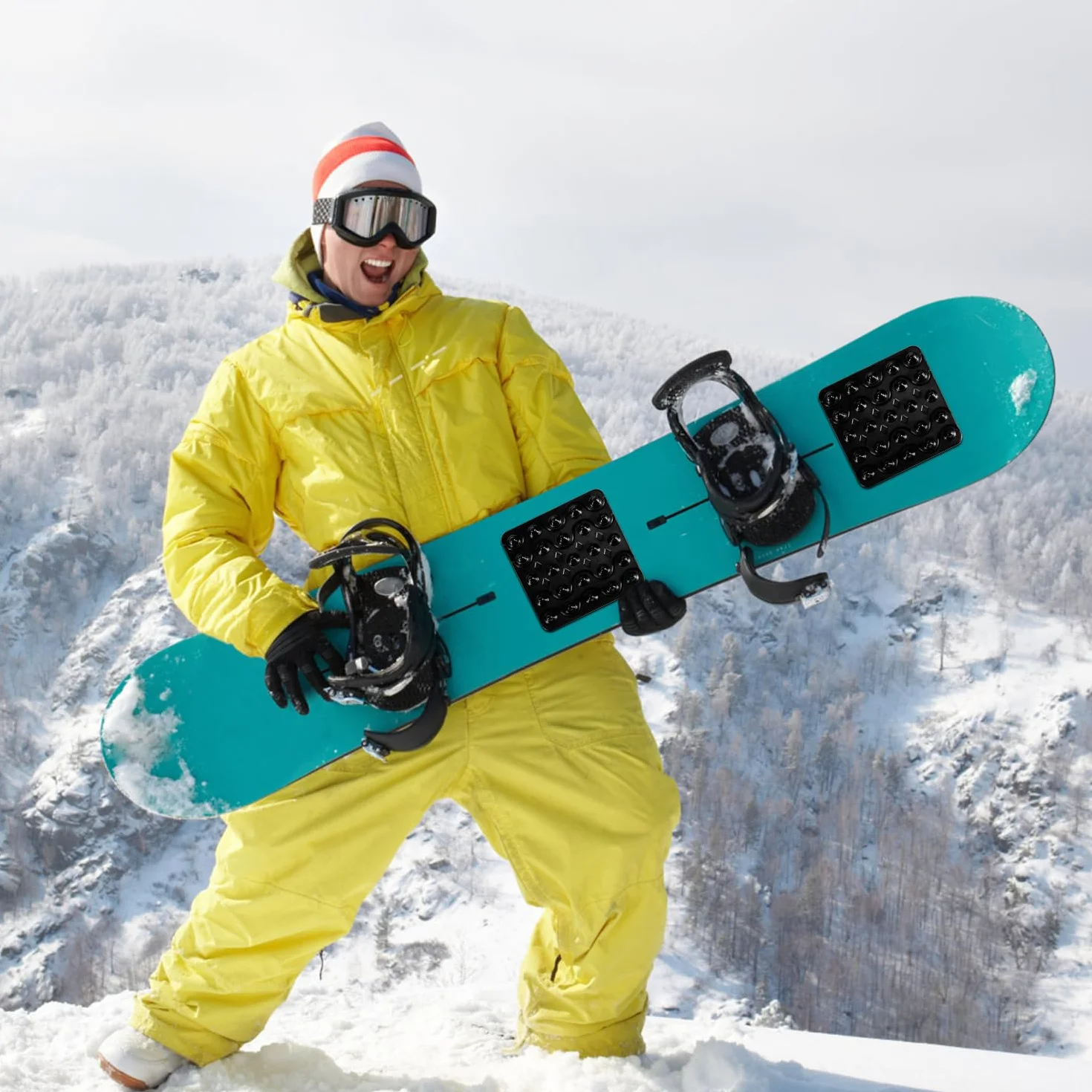 PEUTIER Snowboard Stomp Pads Antidérapant Tapis Autocollant Spike Extra Grip pour Ski Neige