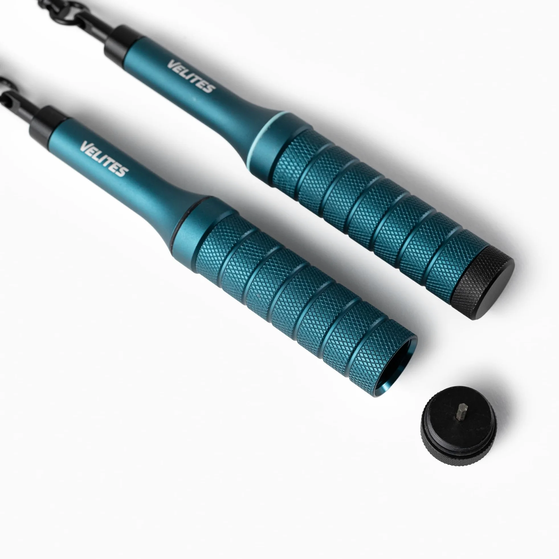 Velites Earth 2.0 Corde à sauter en aluminium aéronautique | Système avancé avec roulements et câble de 4 mm | Personnalisable avec des poids | Application d'entraînement incluse