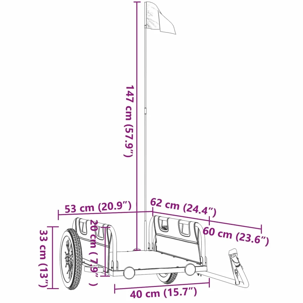 Remorque de vélo bleue en tissu Oxford et fer revêtu par pulvérisation, pliable et pliable avec réflecteur pour enfants, chiens et charges, avec embrayage, housse de pluie et suspension