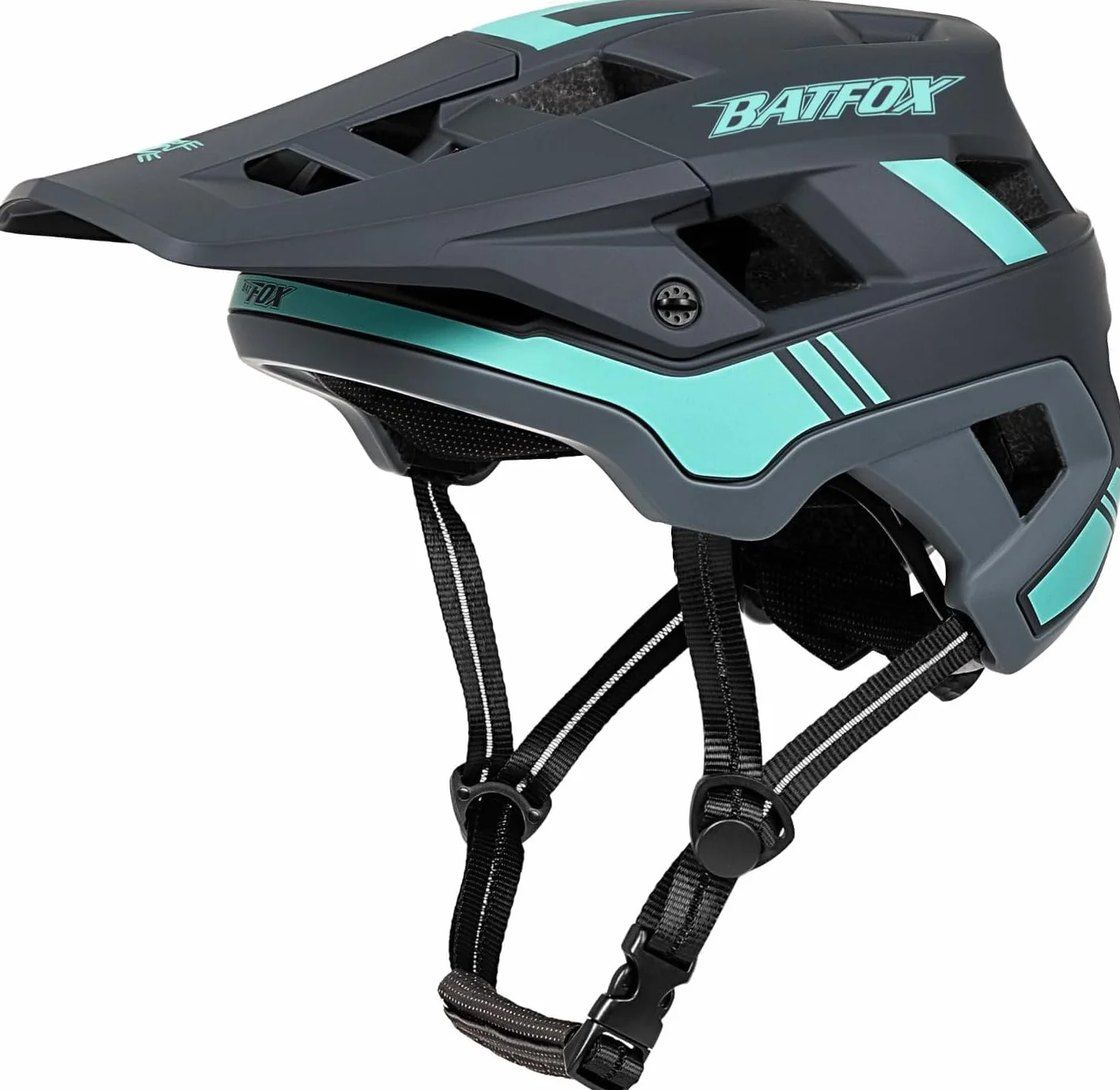 BATFOX Casque de vélo de montagne respirant avec visière pour VTT, vélo de route, BMX