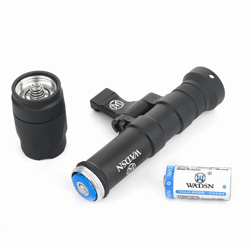 M640A Lampe de poche tactique Torche,800 lumens avec interrupteur de coussin de pression, torche de à montage rotatif pour M lok Keymod et système de rail Picatinny de 20 mm
