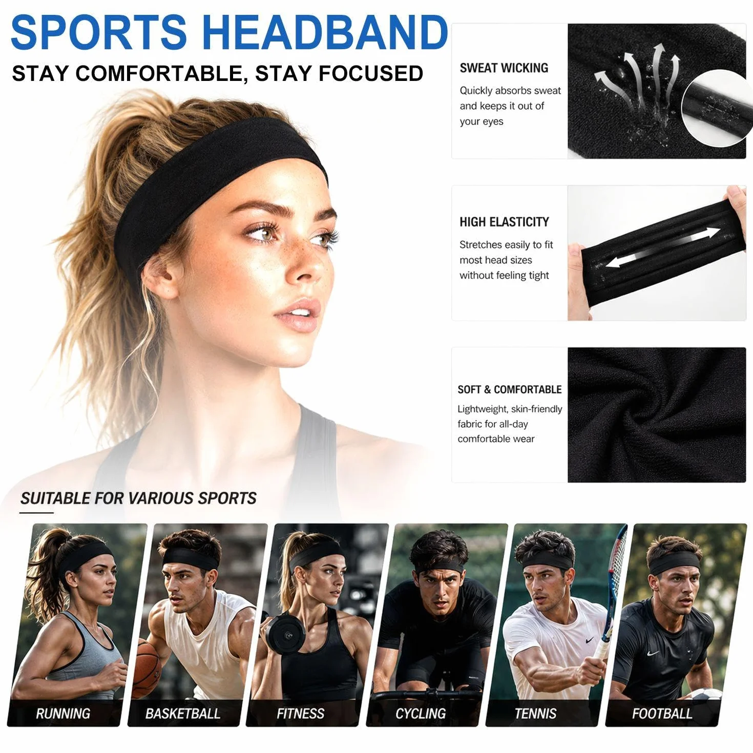 Portable Tennis Scorekeepers Set - 2 Scoreboards with 2 Headbands for Training & Competition