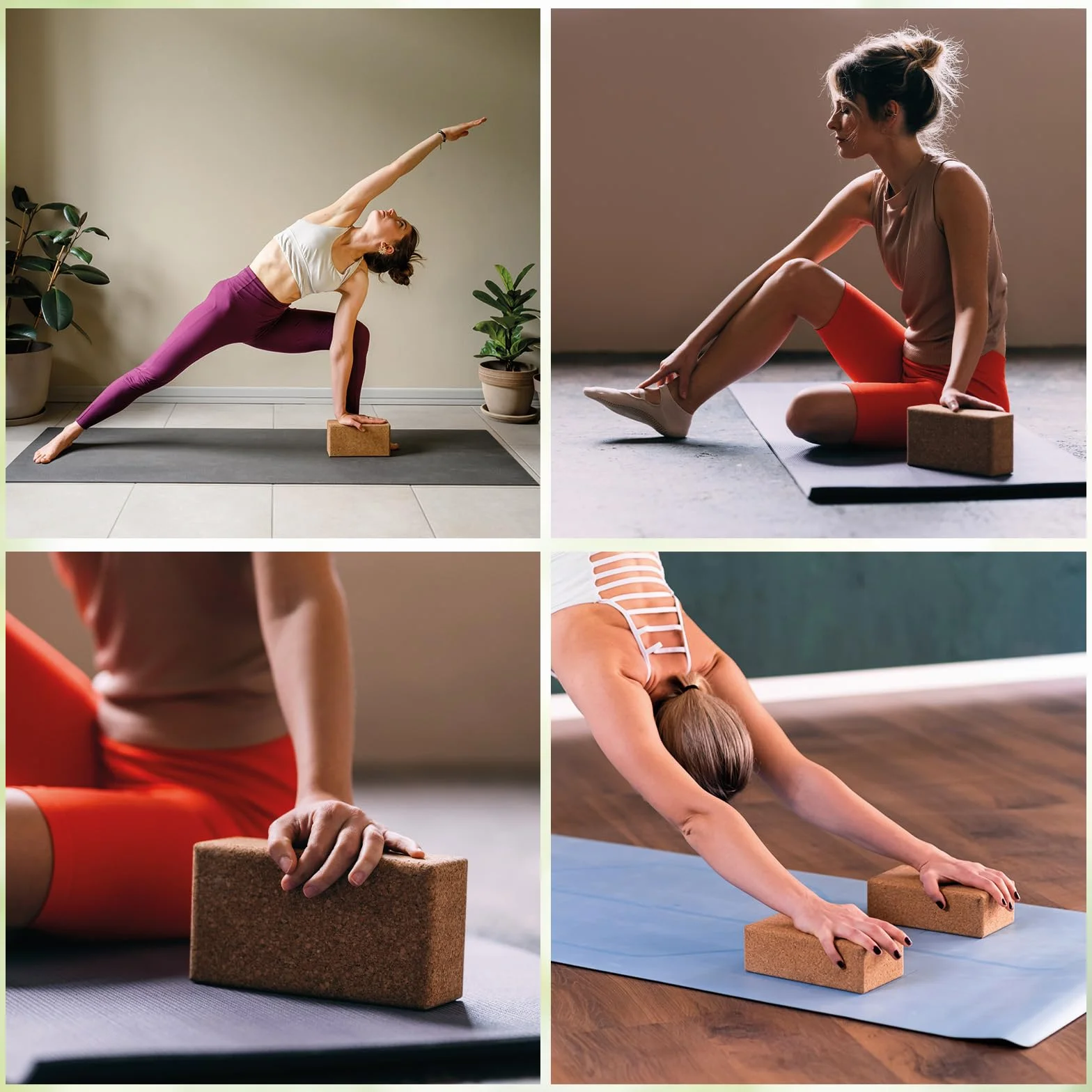 ALPIDEX Bloc de liège Yoga Brique lot de 2 23 x 14 x 7.5 cm