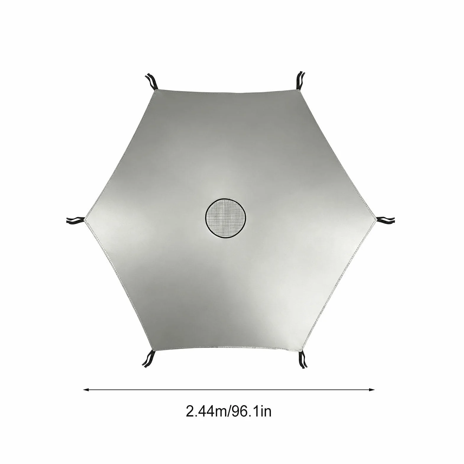 Housse d'ombrage de trampoline Ø 366 cm Anti-UV Imperméable pour trampoline 6 barres