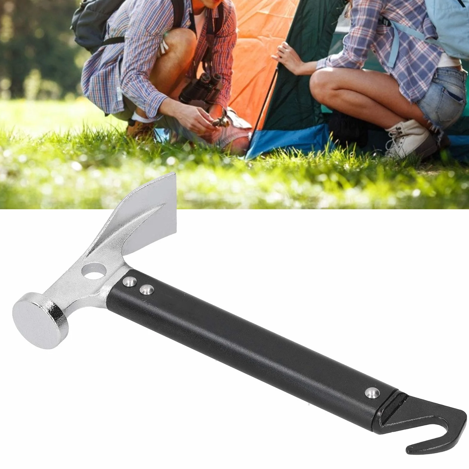 Marteau de Pique-nique Portable en Alliage d'Aluminium, Extracteur de Piquets, Outil de Camping Léger pour Randonnée