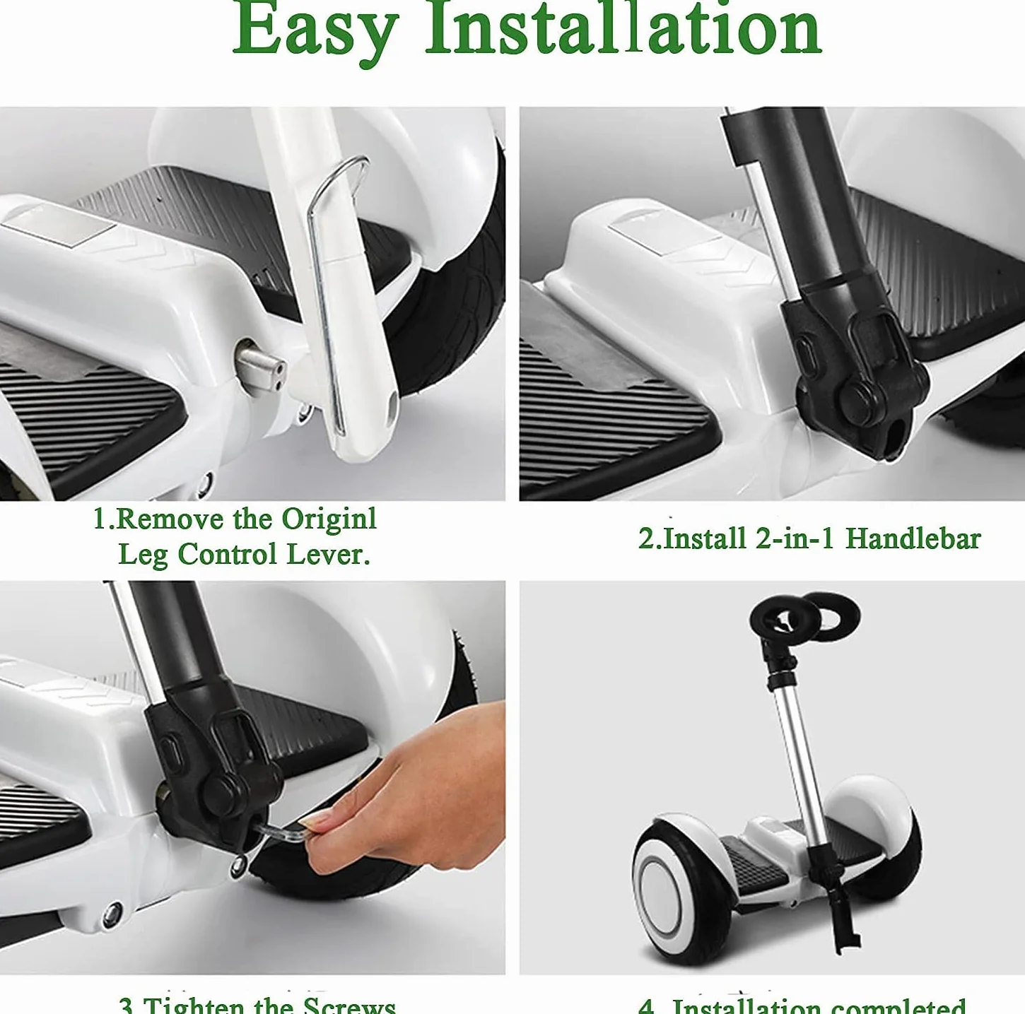 FEC Guidon Trotinette Electrique Complete Set of Handrails De Guidon RéGlable Barre Jambe De Force De Commande De PoignéE De SéCurité pour Scooter éLectrique Segway Ninebot Minipro Minilite Self