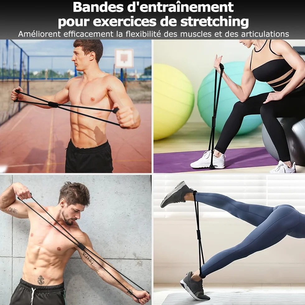 Qveetry Rouleau de Massage Mousse avec Bâton Musculaire, Balles, Bandes de Résistance
