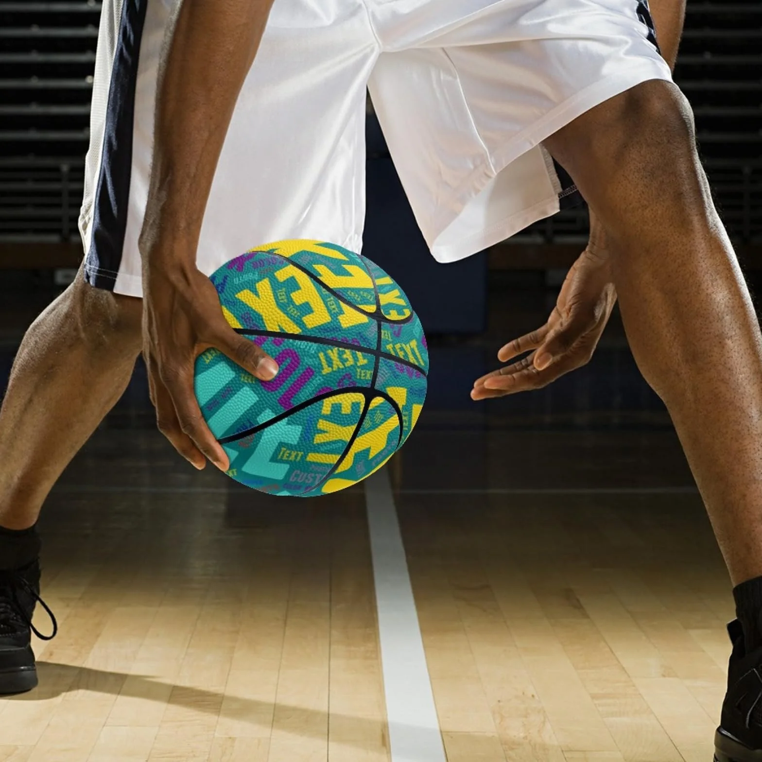 Ballon de Basket Personnalisable Taille 5/7 avec Prénom et Texte Gravé