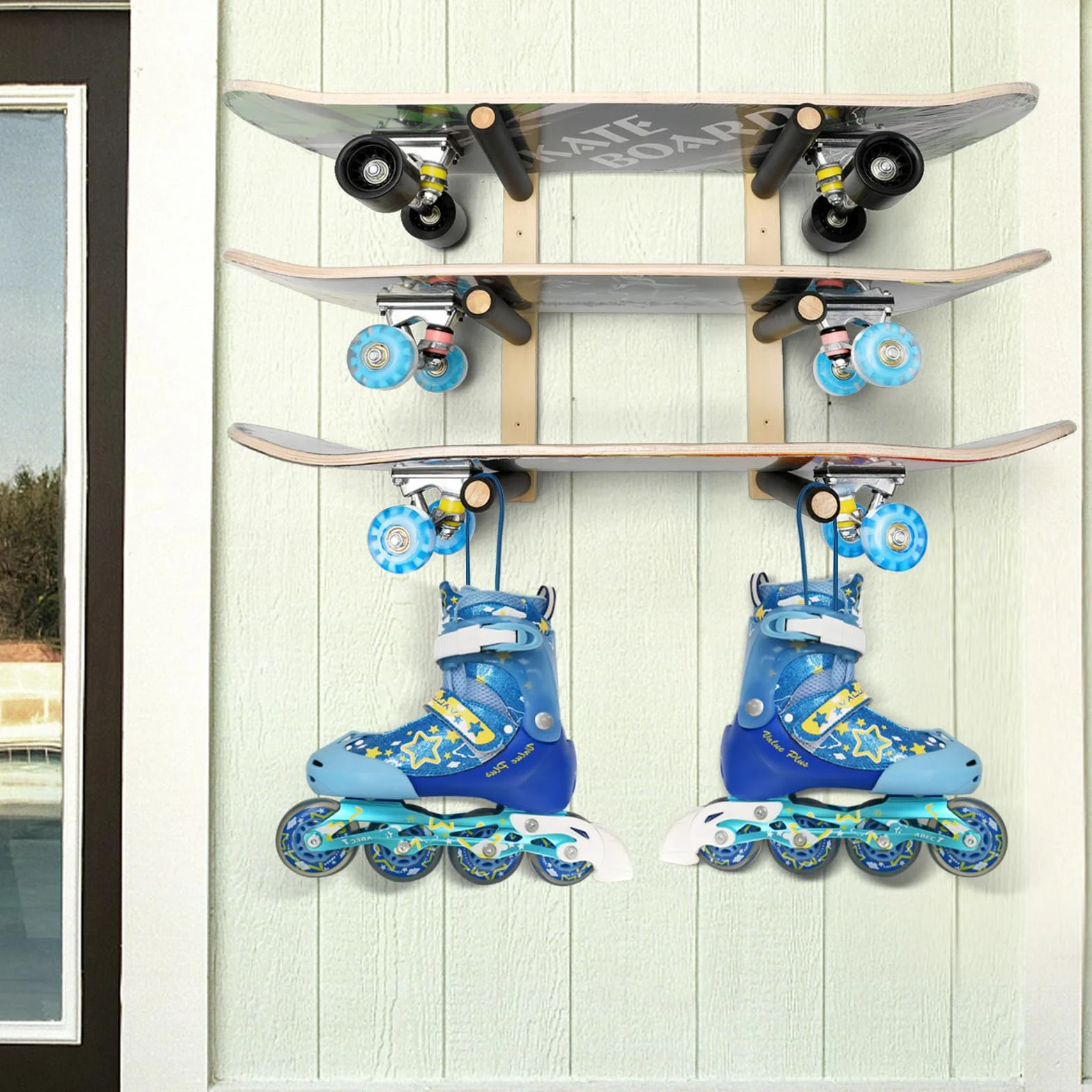 Étagère de rangement Trifecta pour skateboard et longboard