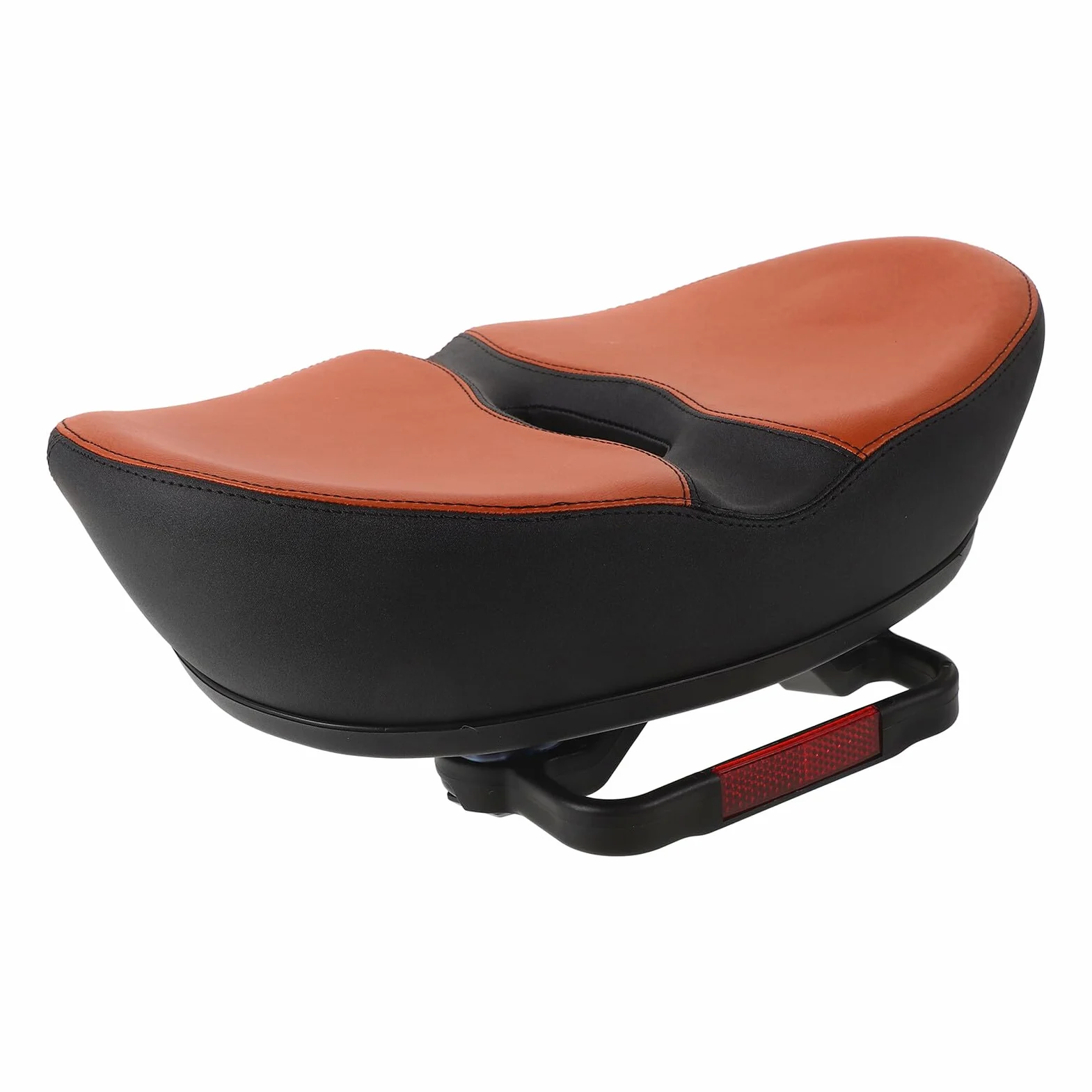 Coussin de Selle de Vélo Large sans Nez, Ergonomique, Antidérapant | Mousse Polyuréthane Pu, Entretien Facile, pour Vélos de Route et Électriques, Usage Quotidien