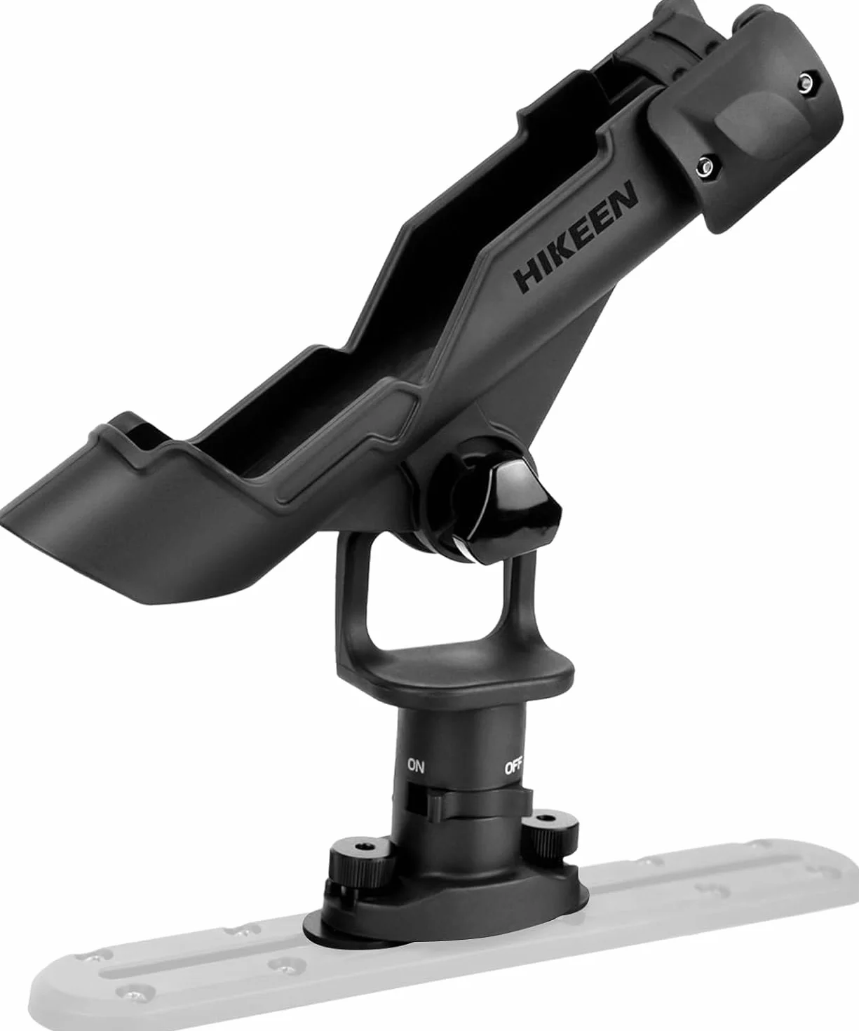 BOOSTEADY Support de Canne à Pêche pour Bateau et Kayak, Porte Canne Réglable 360° Montage Rail ou Pont