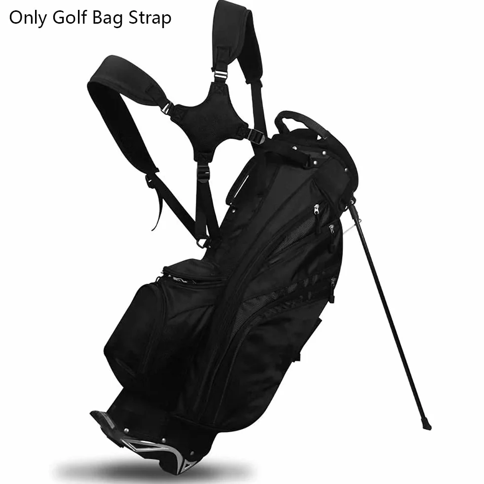 QOTSTEOS Bandoulière rembourrée réglable pour sac de golf, sac à dos, accessoires de sac de golf (noir)