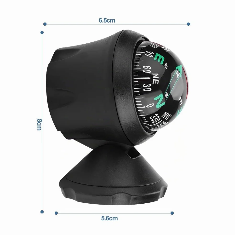 Boussole de Navigation Numérique Marine Noire pour Bateau, Voiture, Camion