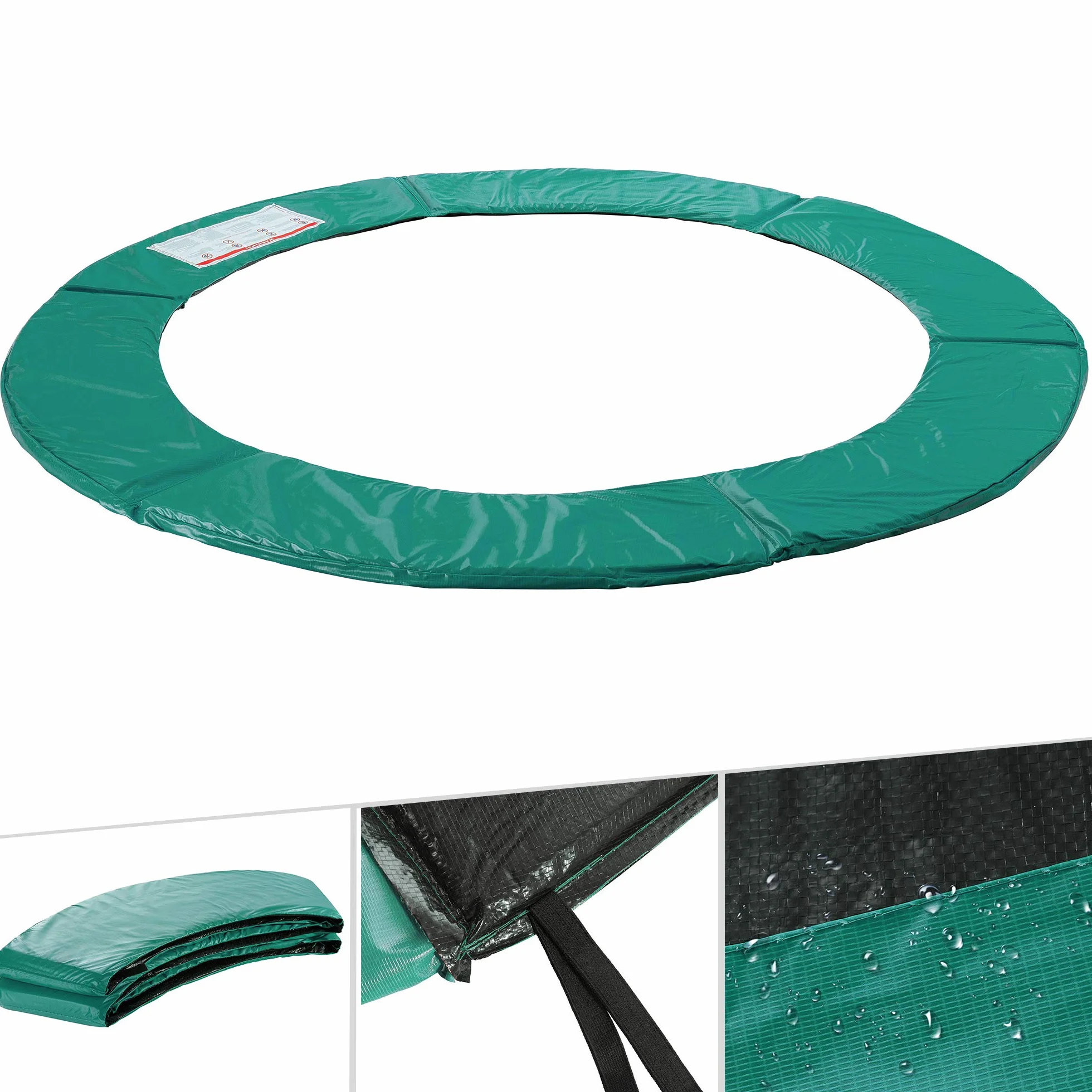 Arebos Protection de Ressort de Couverture de Bord de Trampoline 396 cm PVC PE résistant à la déchirure résistant aux UV